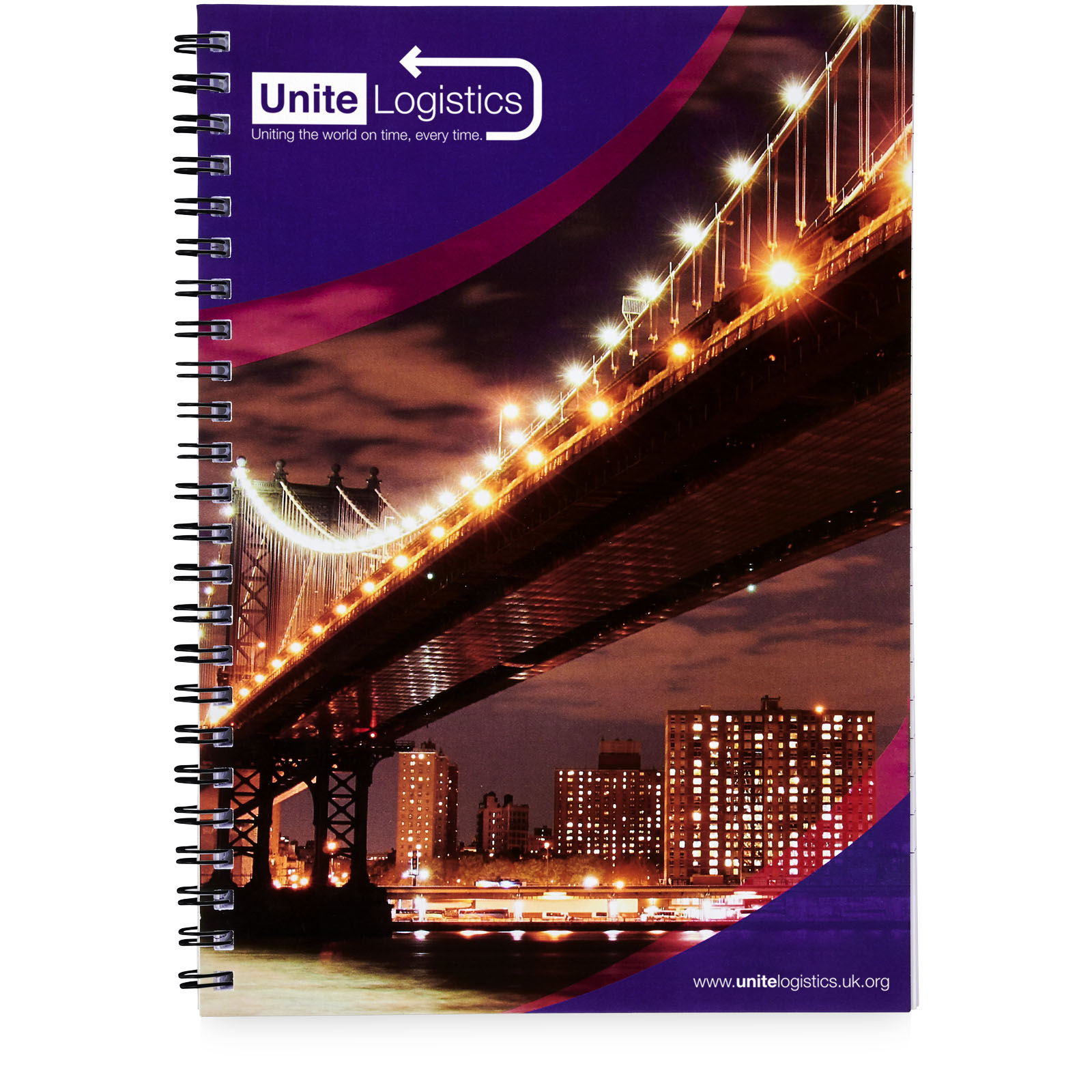 Desk-Mate® A5 spiral notebook with printed back cover