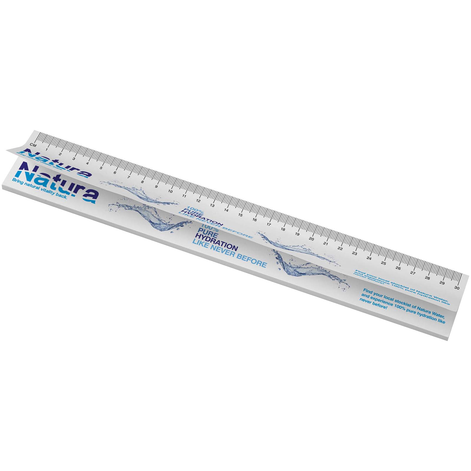 Sticky-Mate® recycled sticky notes with printed 30 cm ruler