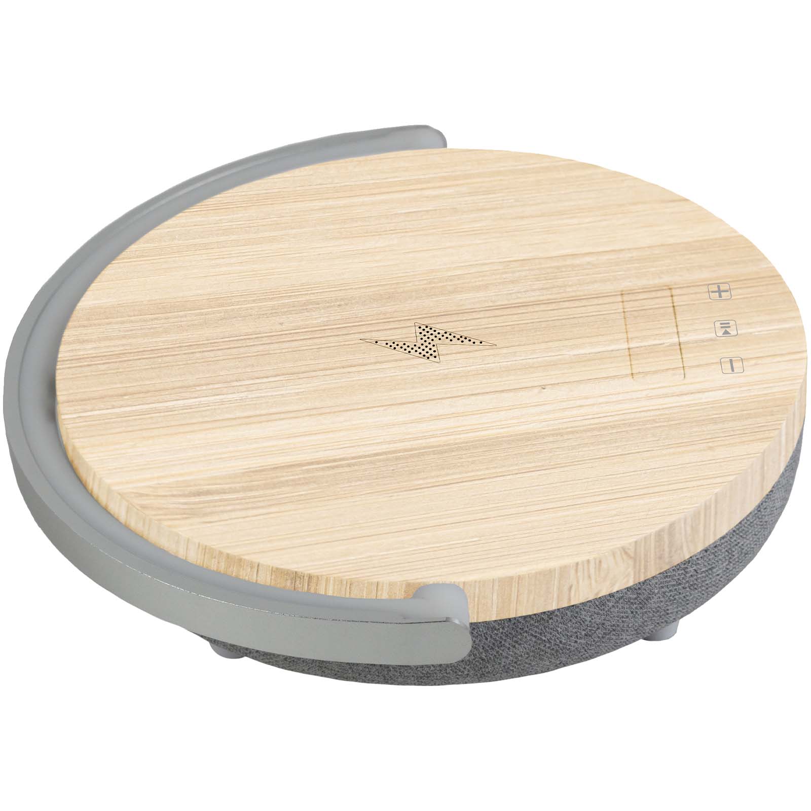 Prixton 4-in-1 10W Bluetooth® speaker with LED light and wireless charging base