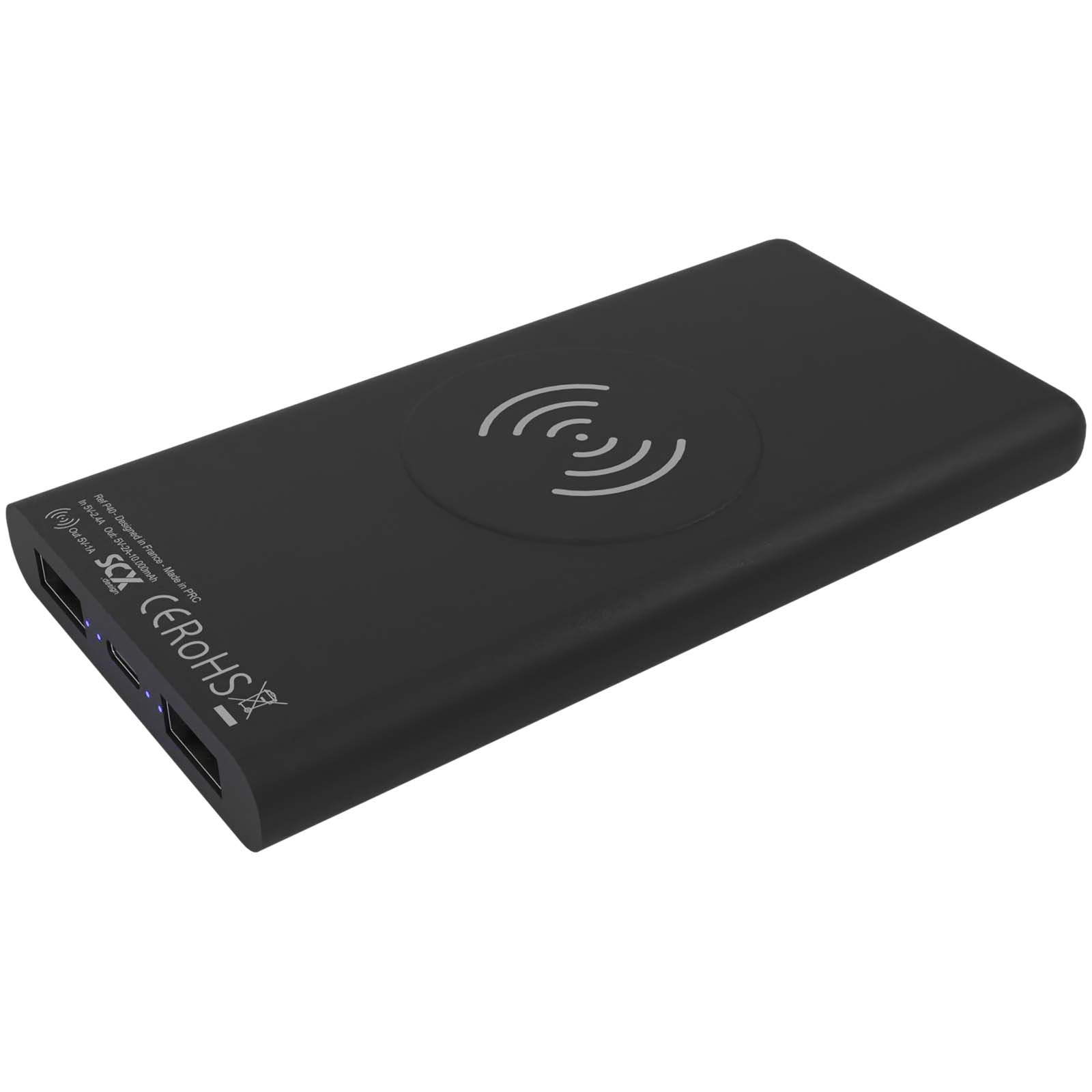 SCX.design P40 10.000 mAh light-up wireless rubber power bank