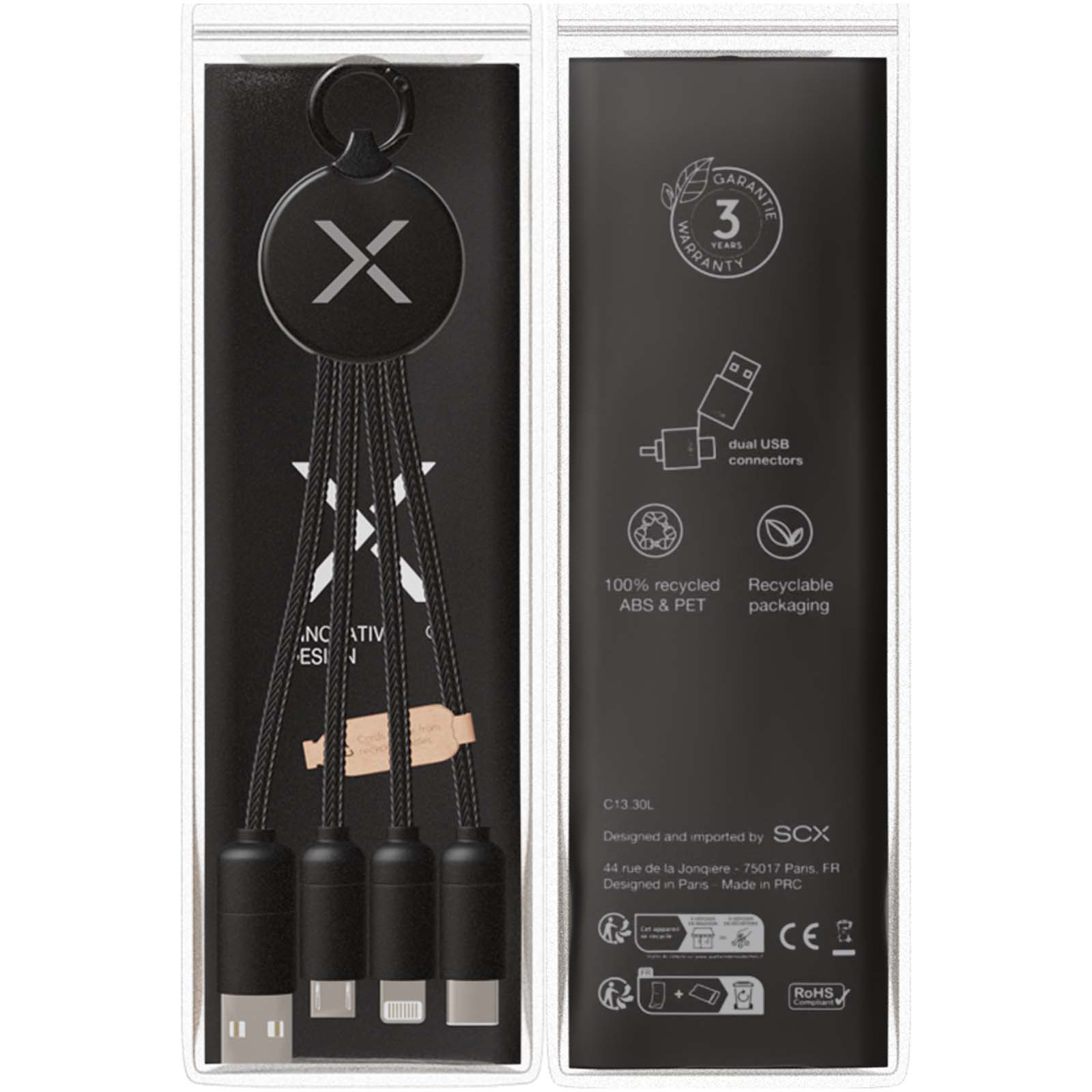 SCX.design C14 20W 5-in-1 charging cable