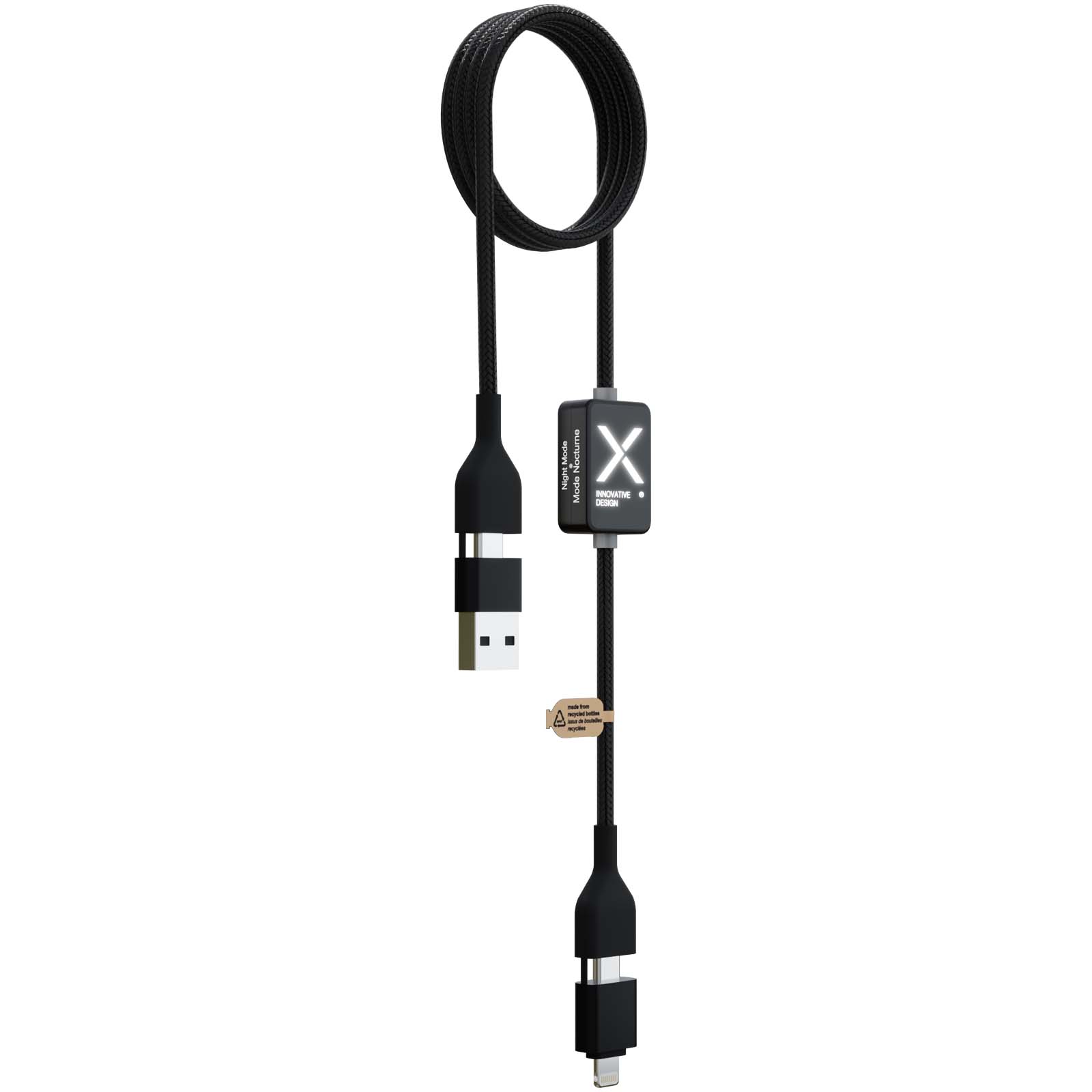 SCX.design C32 60W switch charging cable with light-up logo