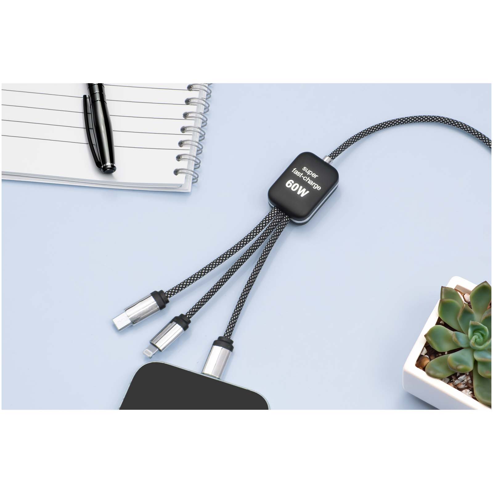 SCX.design C33 60W Type-C charging cable with dual light-up logo