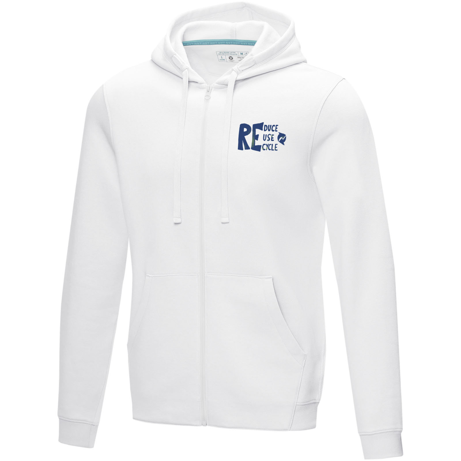 Ruby men’s organic recycled full zip hoodie