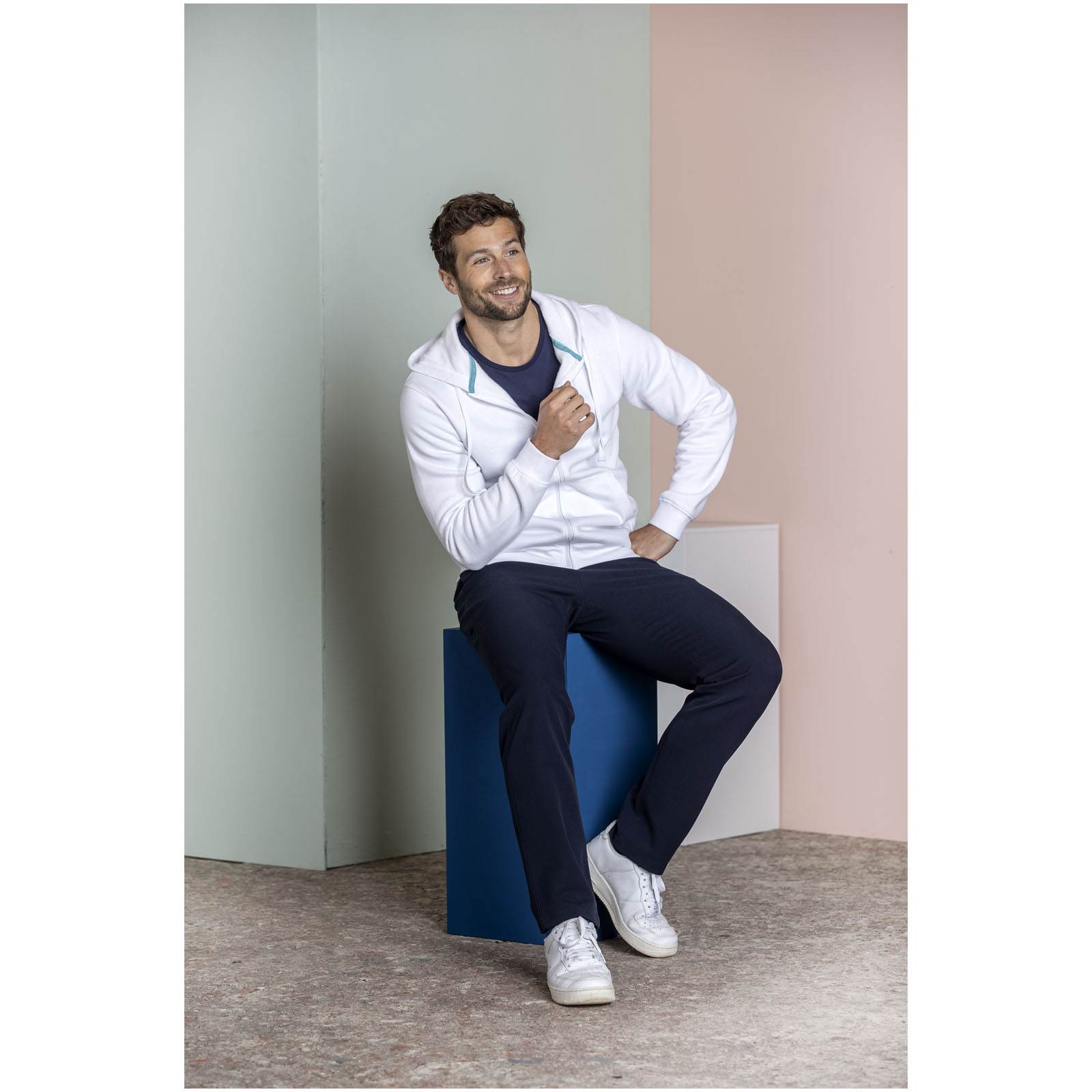 Ruby men’s organic recycled full zip hoodie