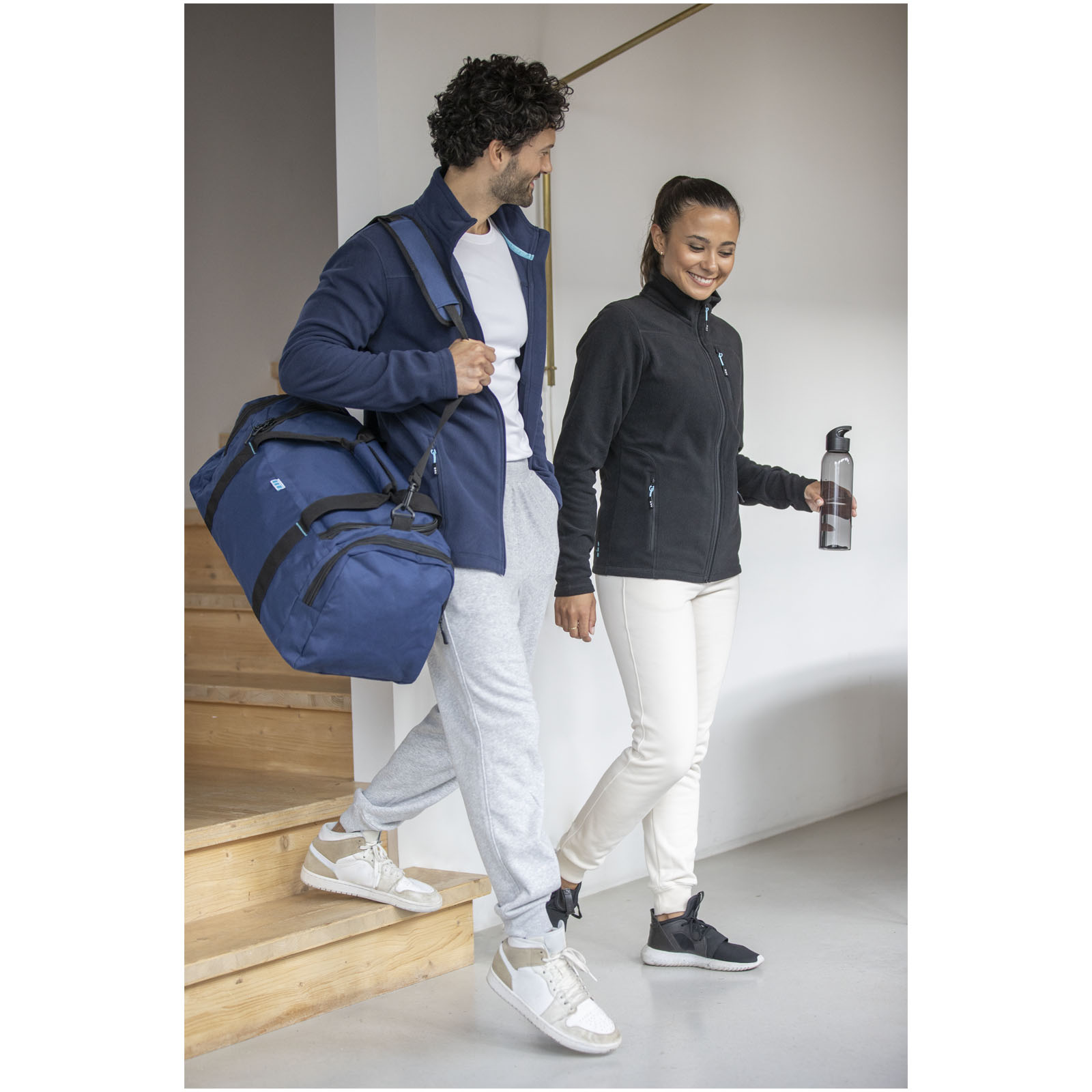 Amber men’s GRS recycled full zip fleece jacket