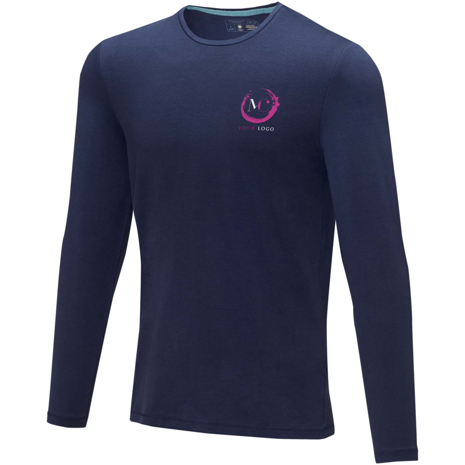 Ponoka long sleeve men’s organic t-shirt