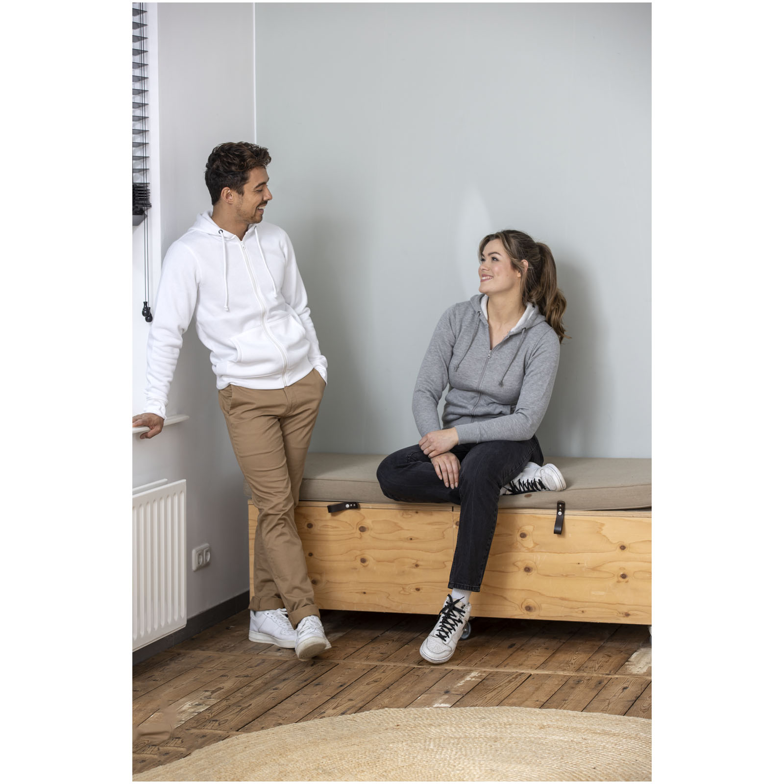Charon 240 g/m2 unisex full zip hoodie