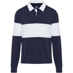 Clyde unisex organic rugby polo sweatshirt