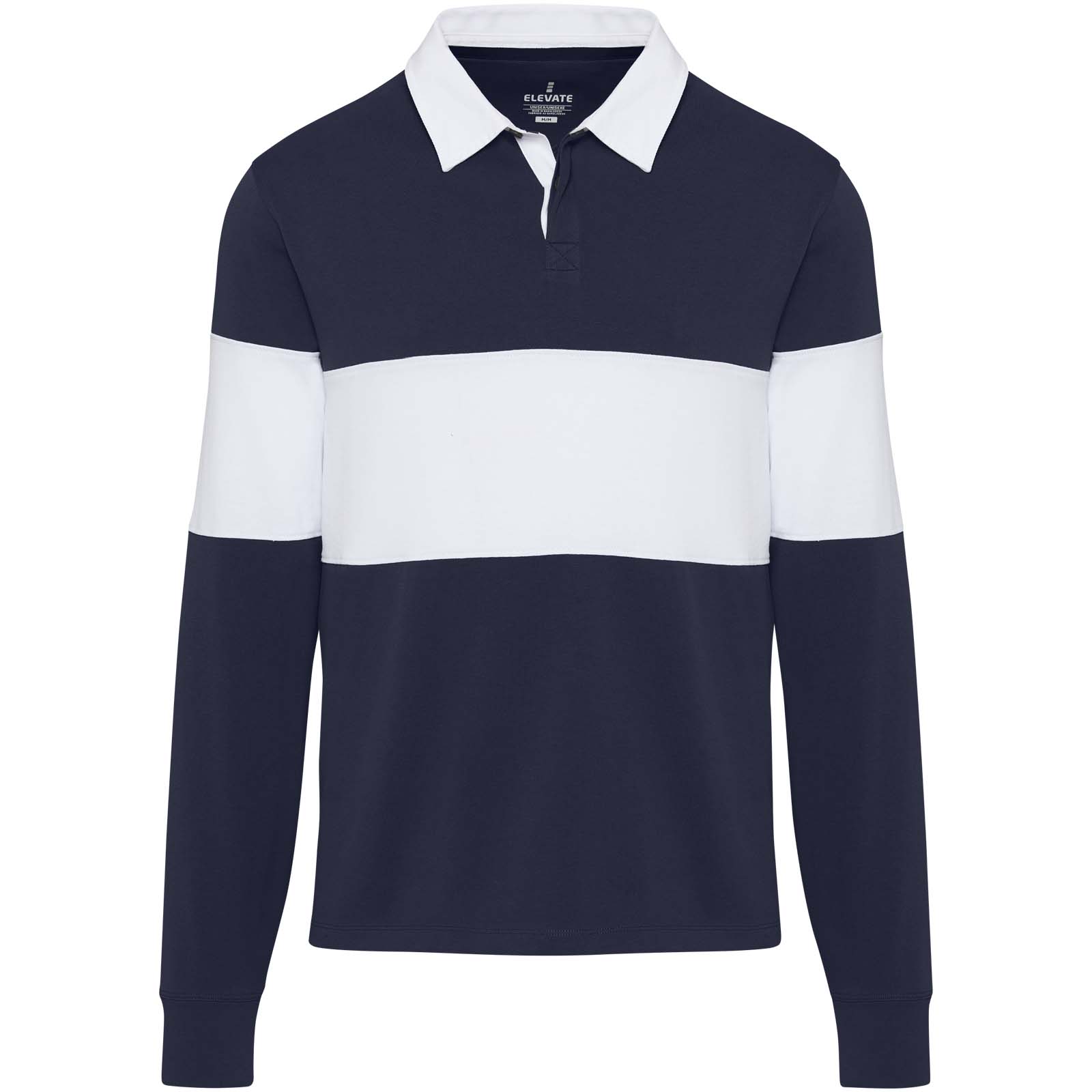 Clyde unisex organic rugby polo sweatshirt