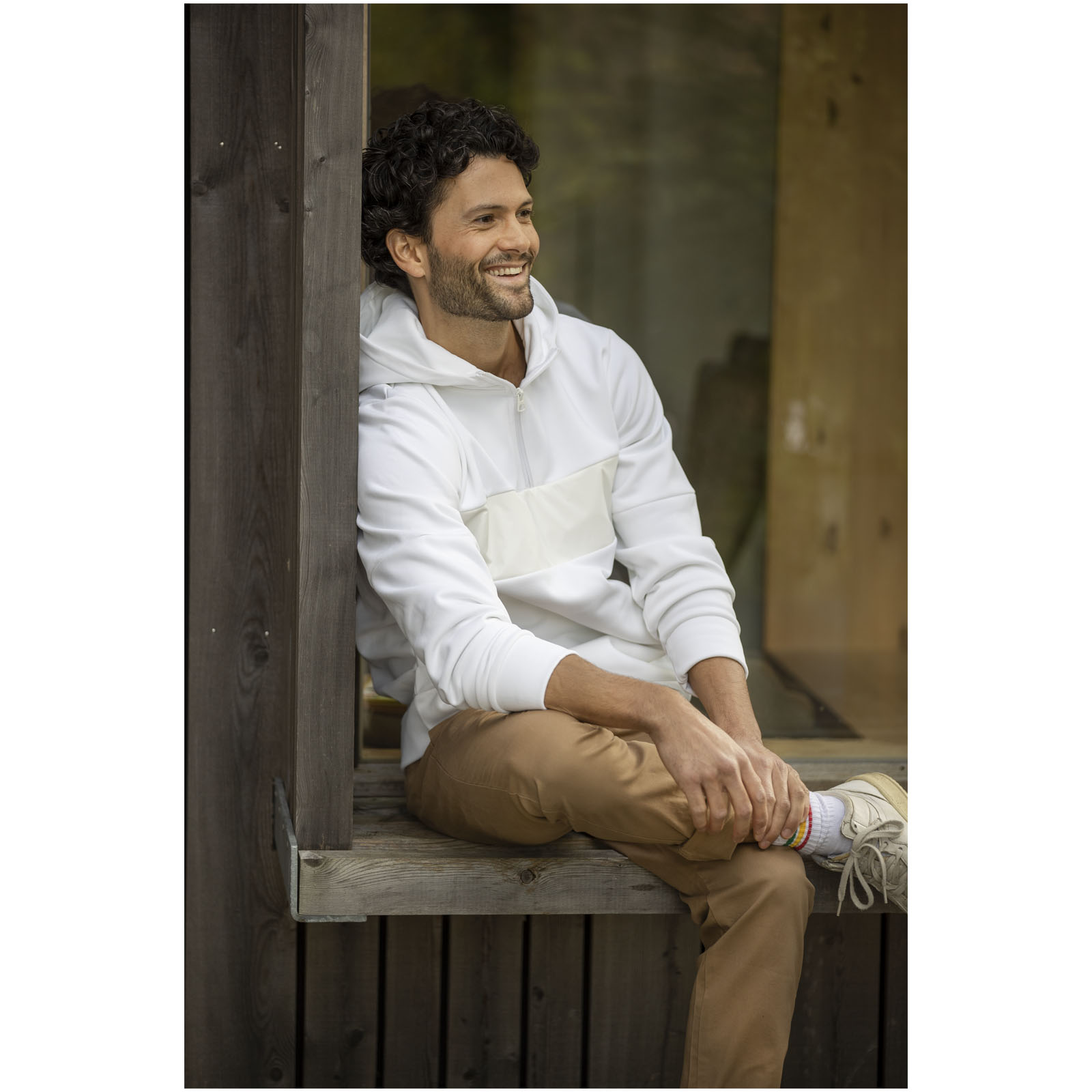 Sayan men’s half zip anorak hooded sweater
