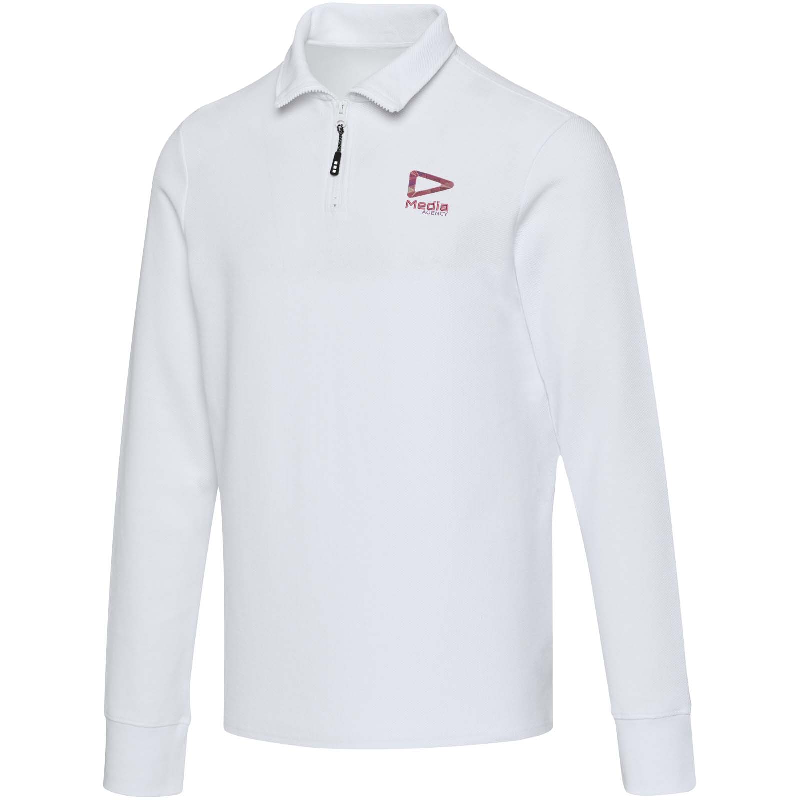 Apollo 245 g/m² long sleeve unisex half zip polo