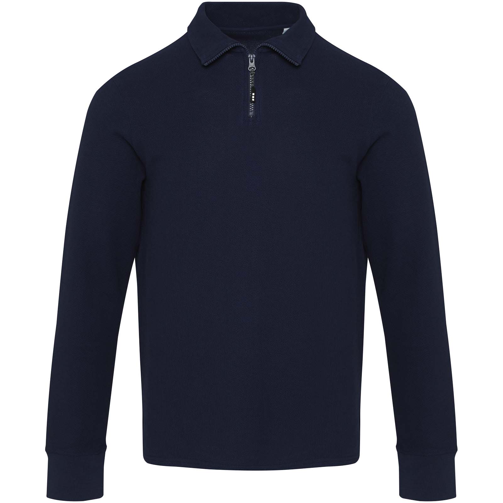 Apollo 245 g/m² long sleeve unisex half zip polo