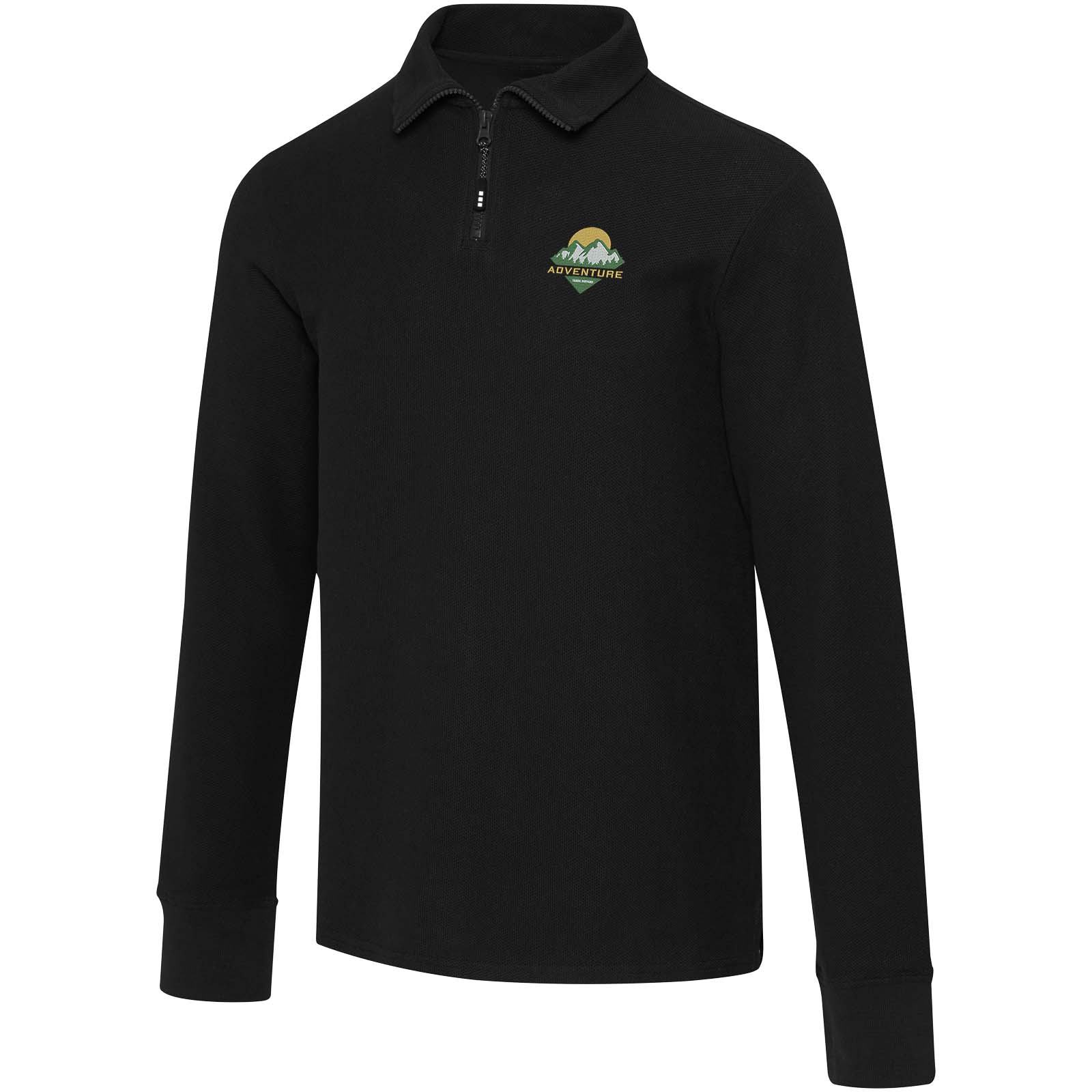 Apollo 245 g/m² long sleeve unisex half zip polo