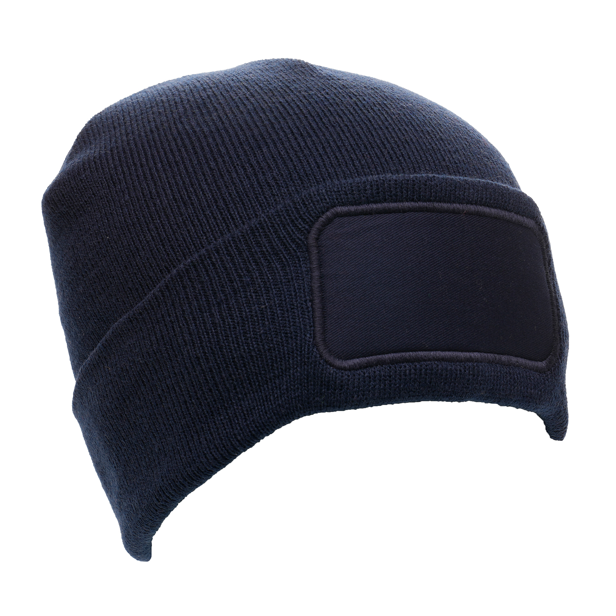 Recycled Rectangular Patch Beanie Hat