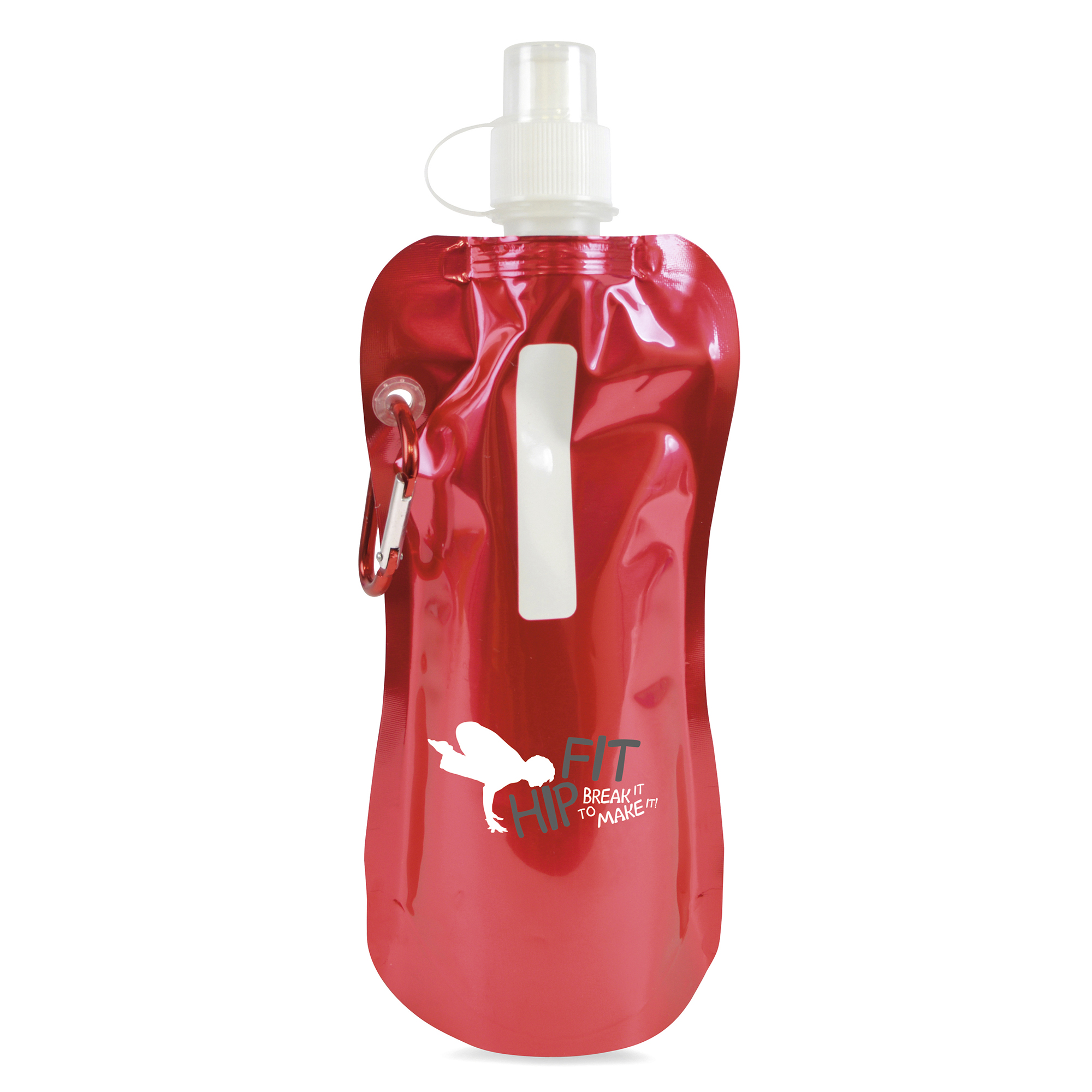 Fold Up 400ml Metallic Bottle