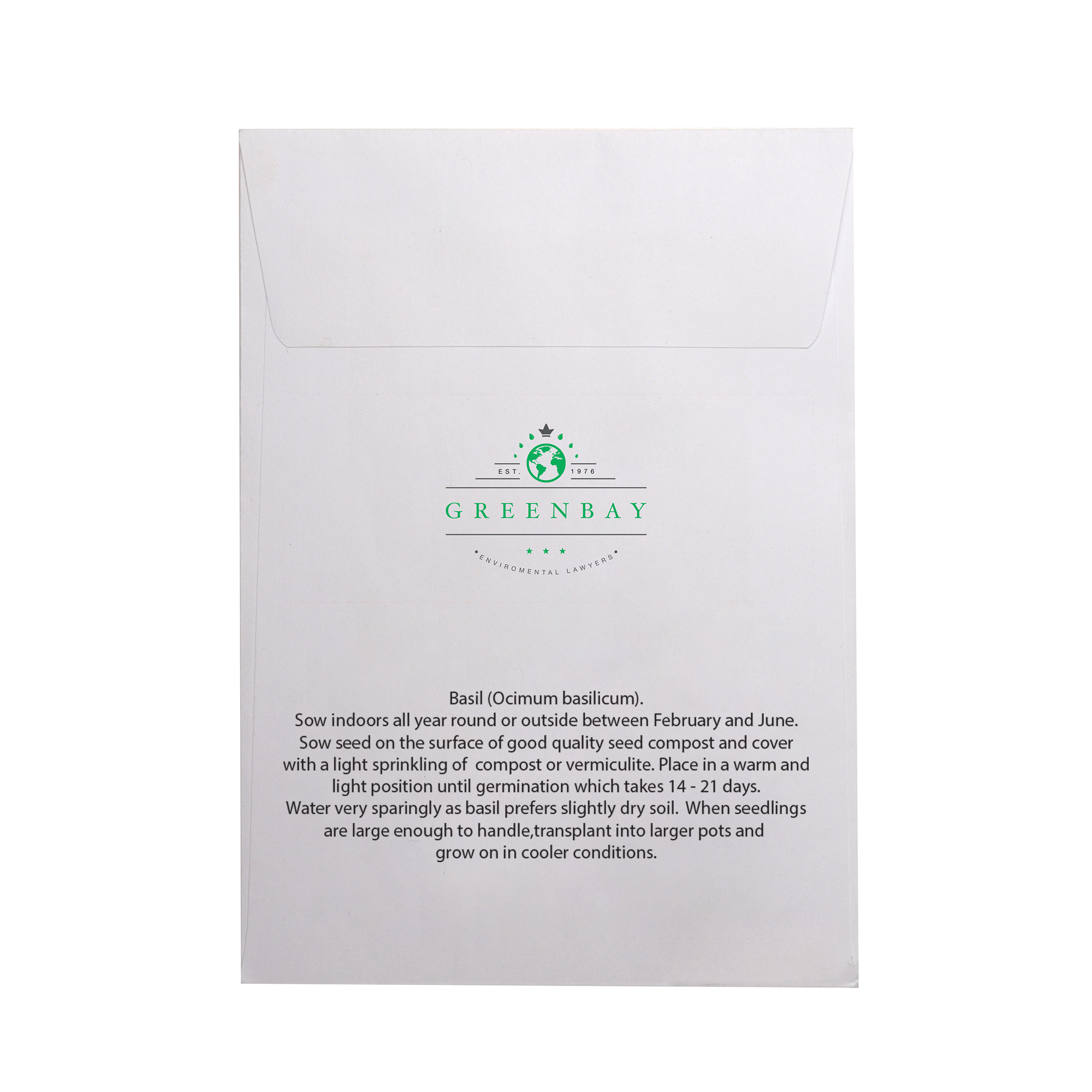 White Paper Seed Envelope
