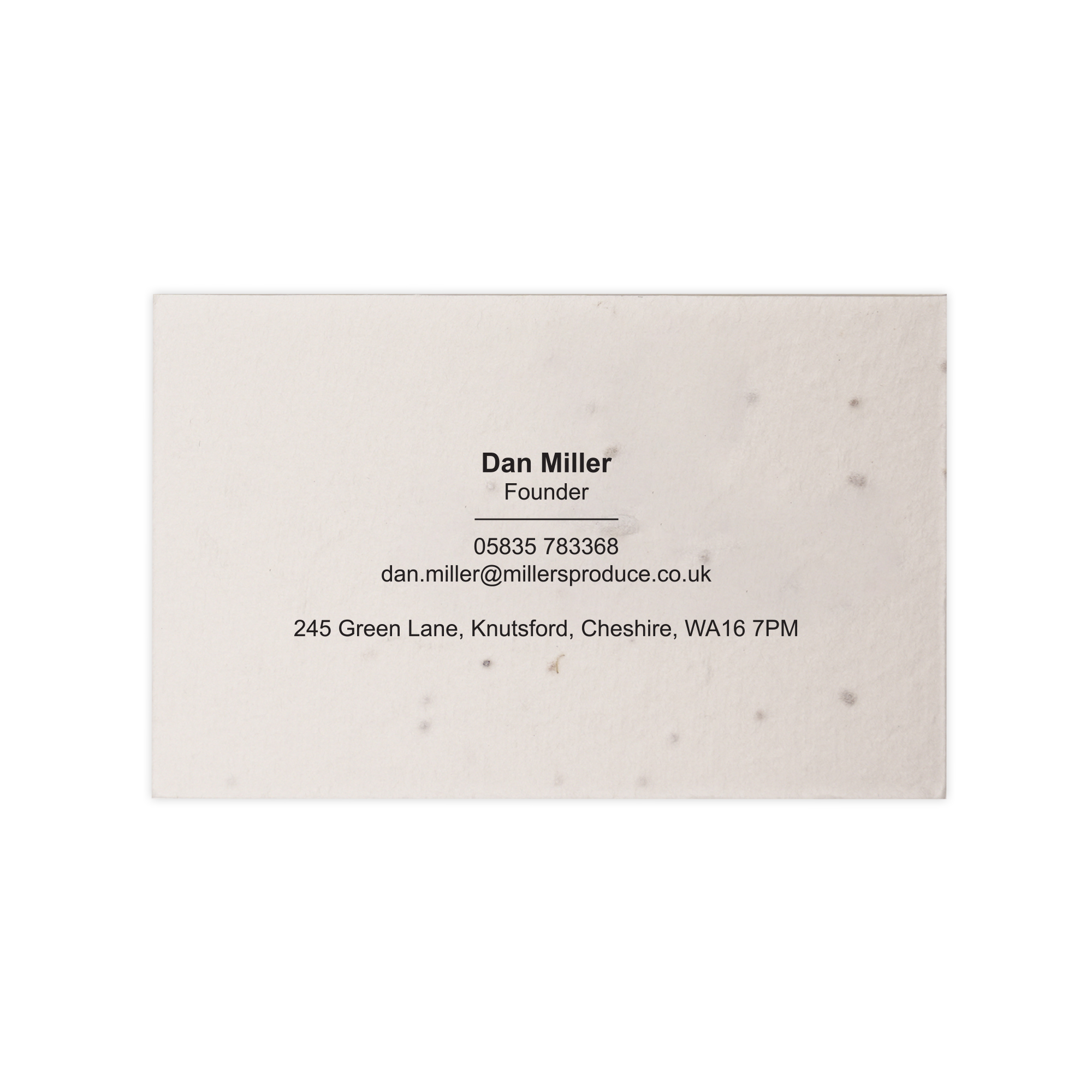 Seed Paper Business Card