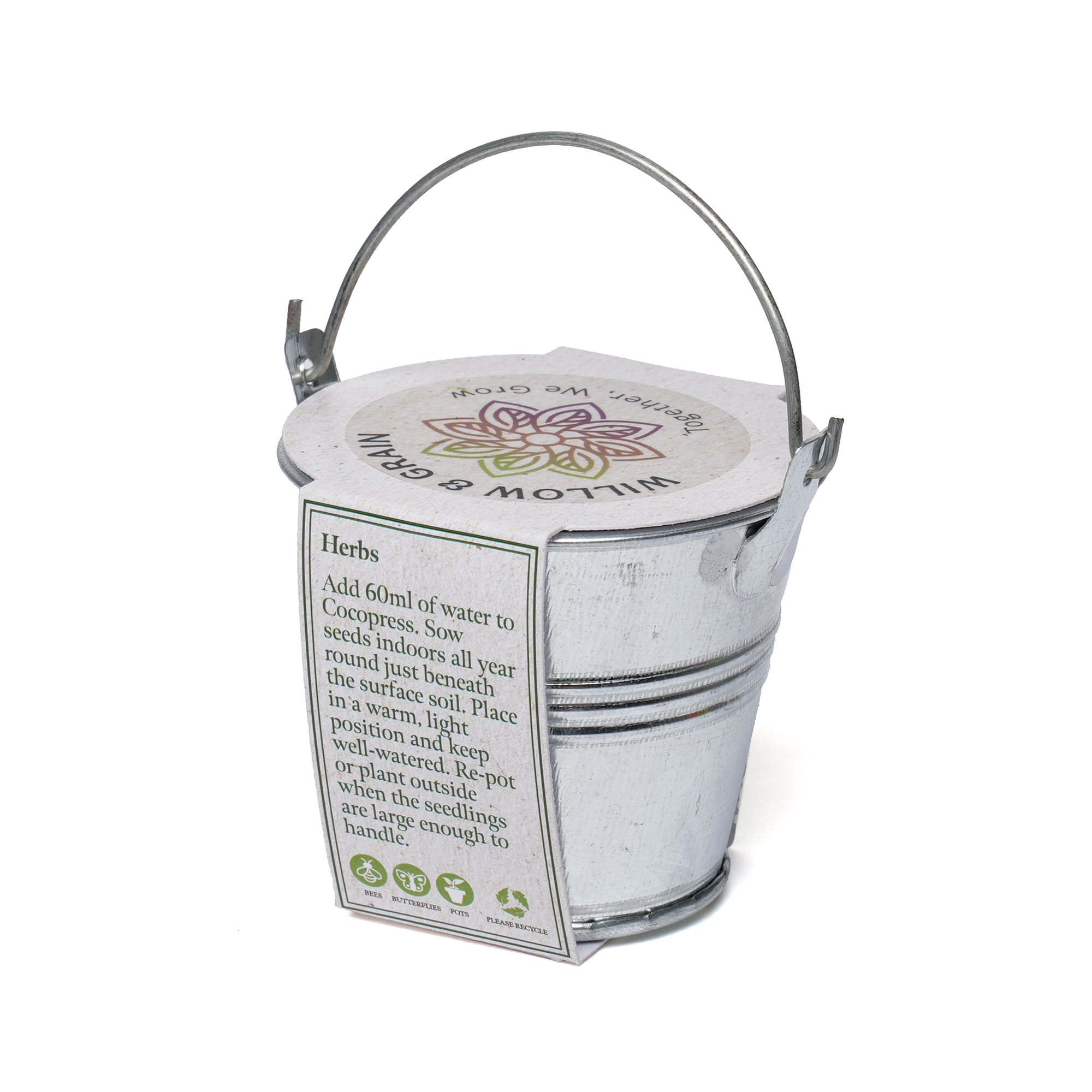Silver Mini Bucket Grow Kit