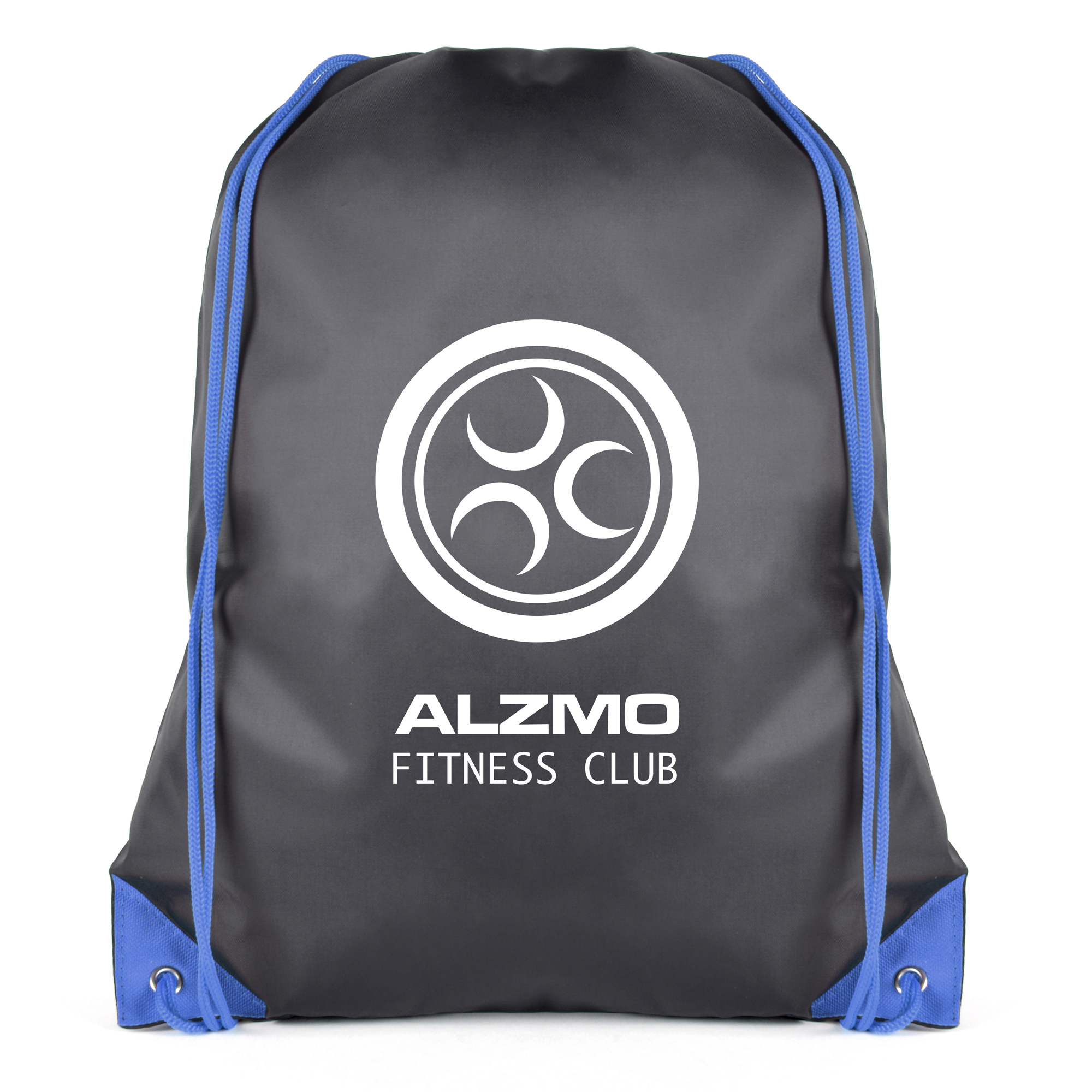 Black Coloured Trim Pegasus Drawstring Bag
