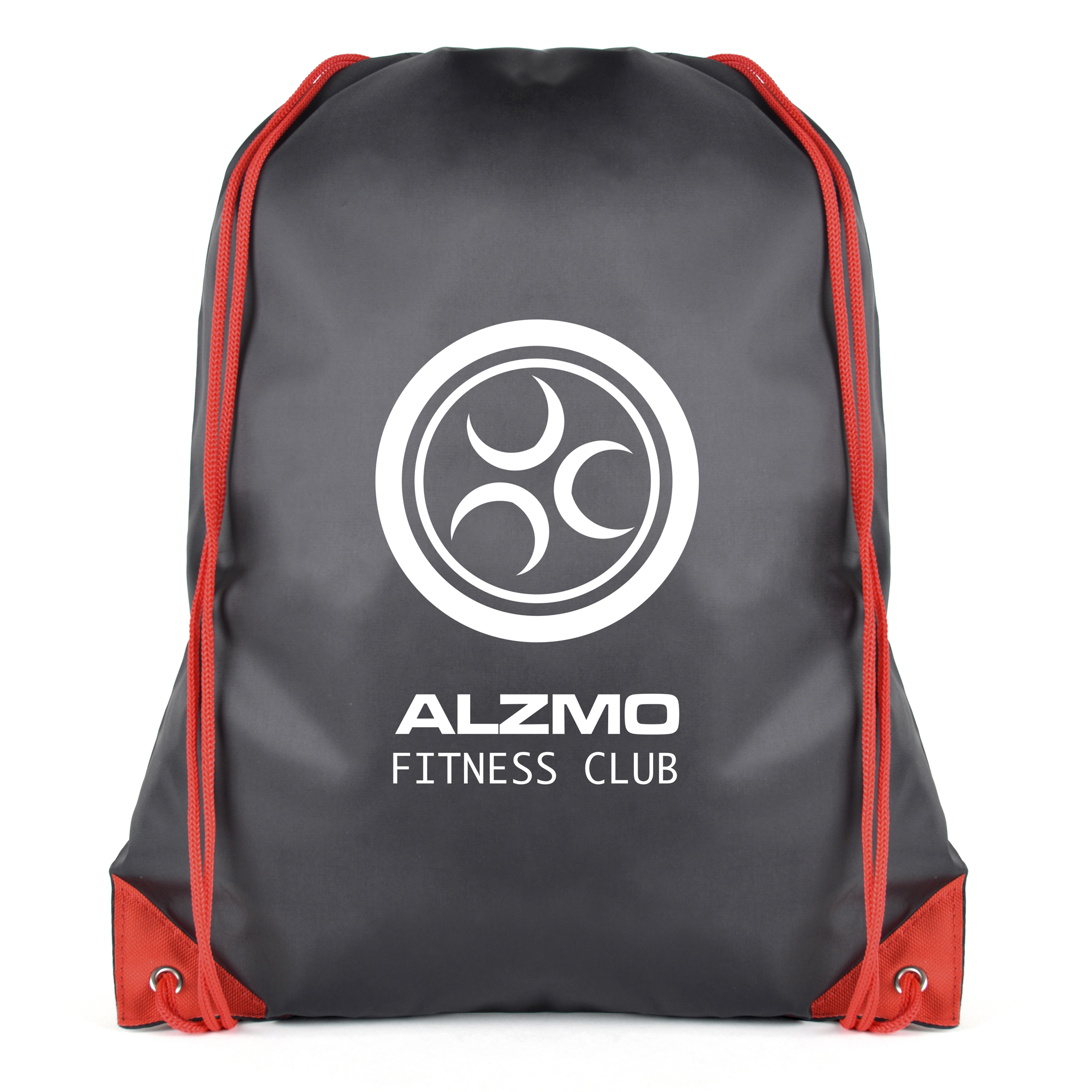 Black Coloured Trim Pegasus Drawstring Bag