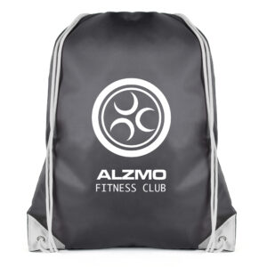 Black Coloured Trim Pegasus Drawstring Bag