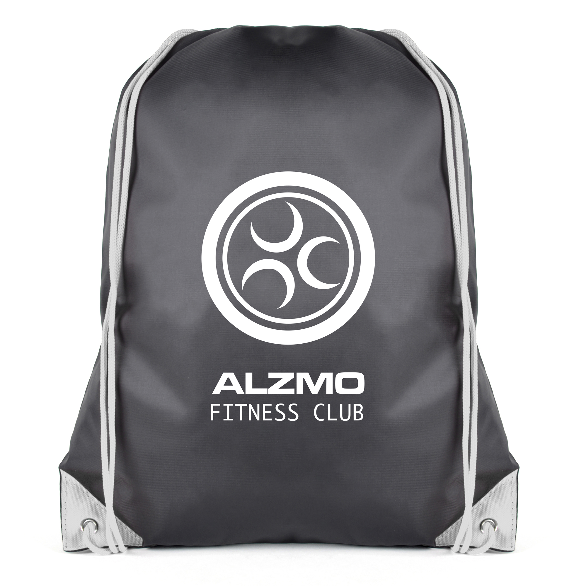 Black Coloured Trim Pegasus Drawstring Bag