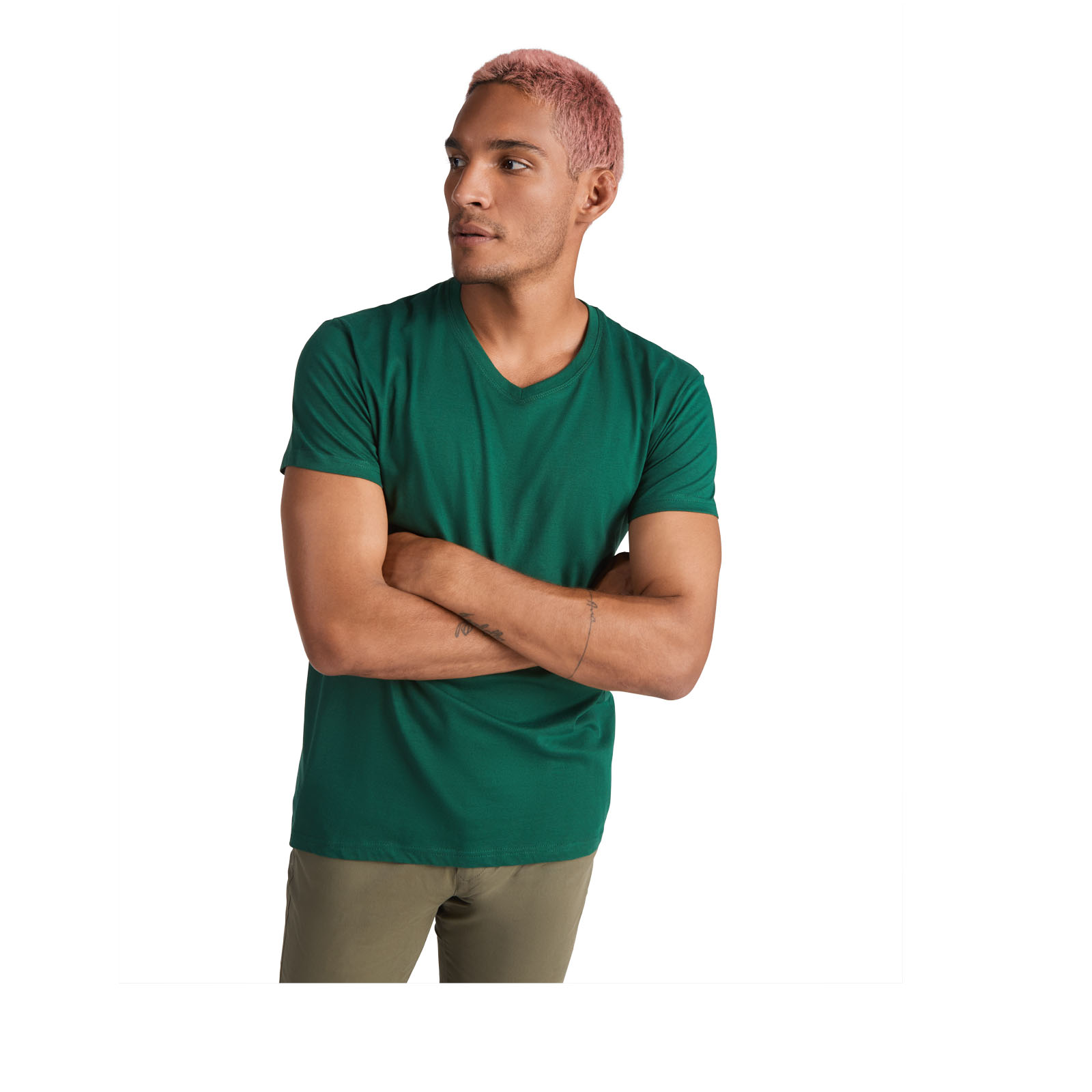 Samoyedo 155 g/m² short sleeve men’s v-neck t-shirt