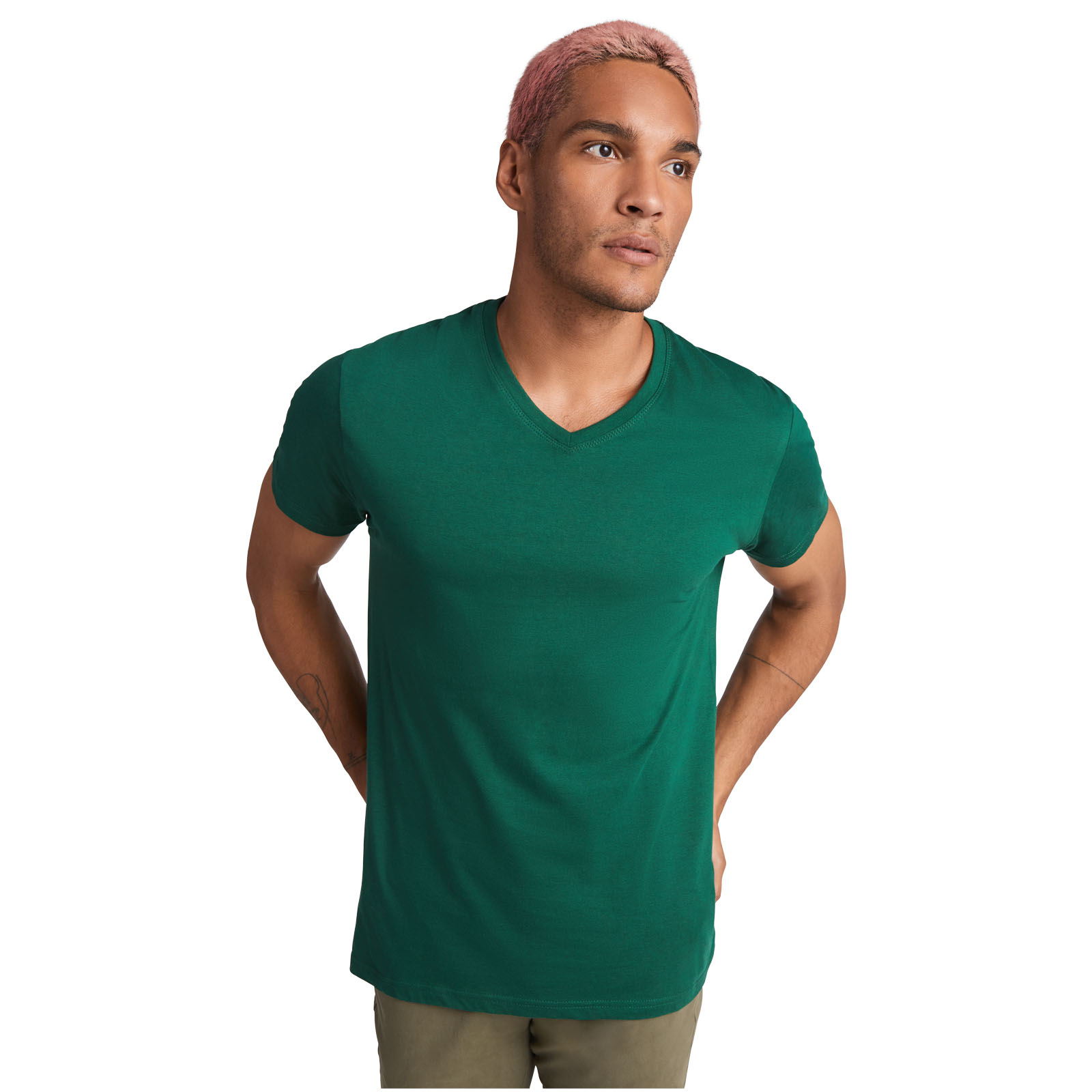 Samoyedo 155 g/m² short sleeve men’s v-neck t-shirt