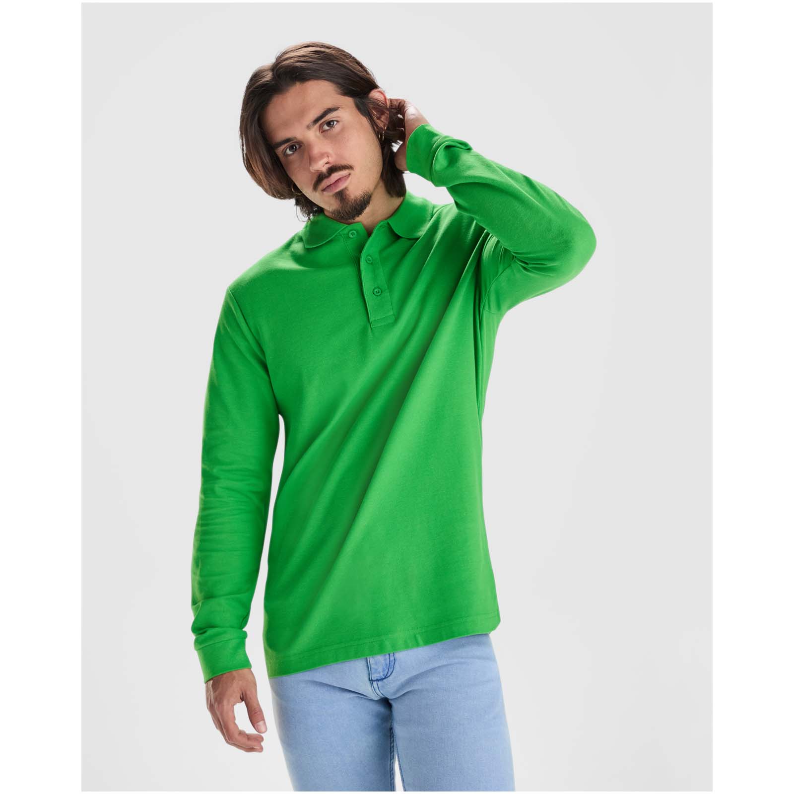 Estrella 220 g/m² long sleeve men’s polo