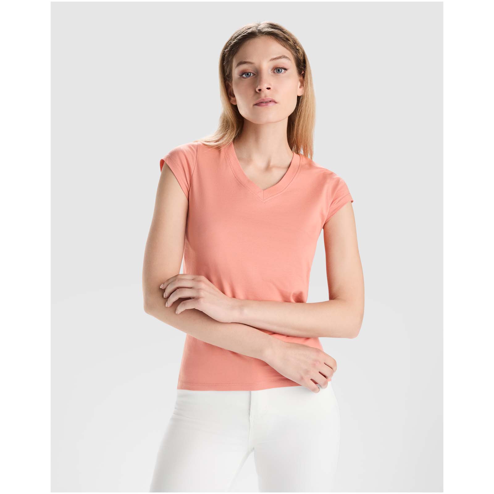 Victoria 155 g/m² short sleeve women’s v-neck t-shirt
