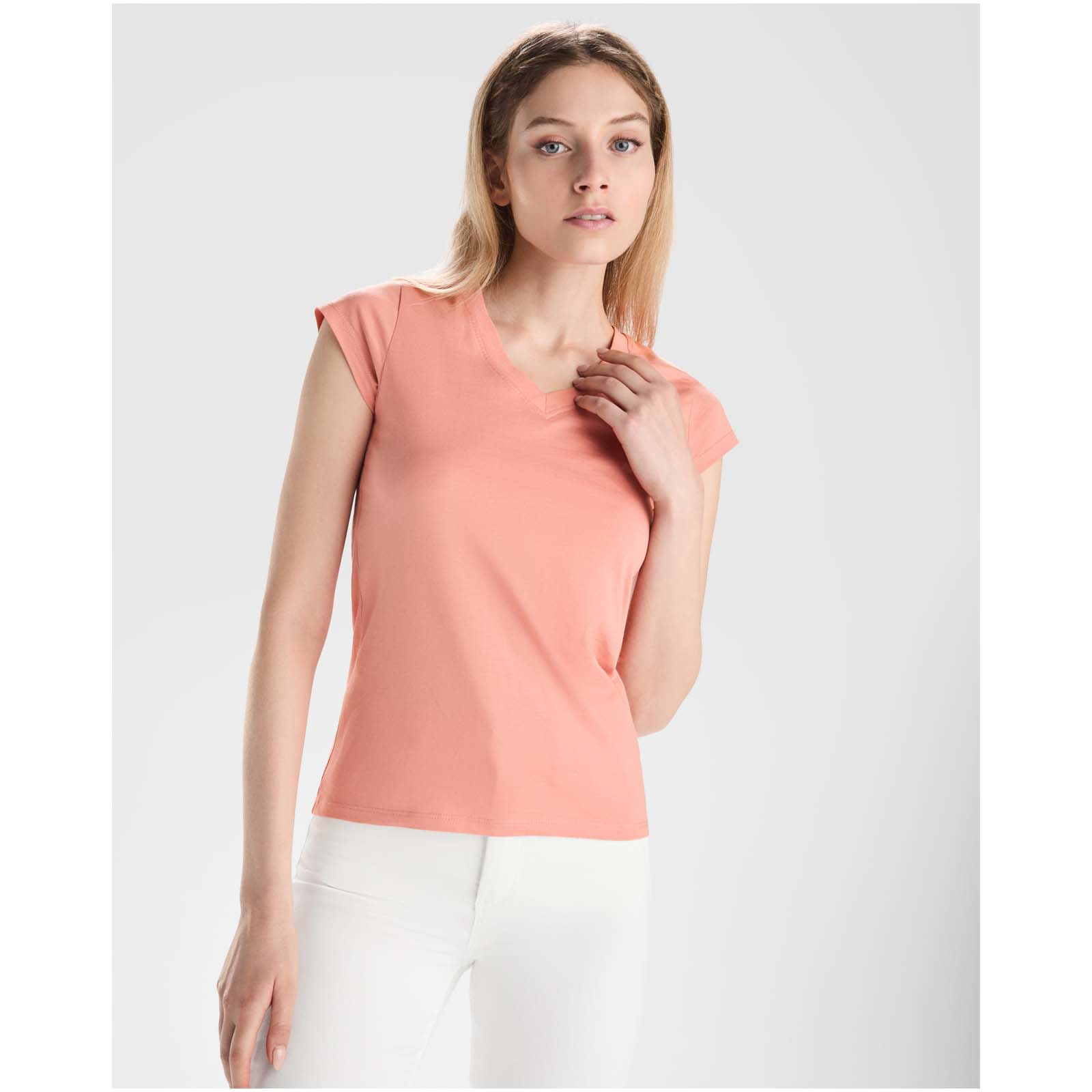 Victoria 155 g/m² short sleeve women’s v-neck t-shirt