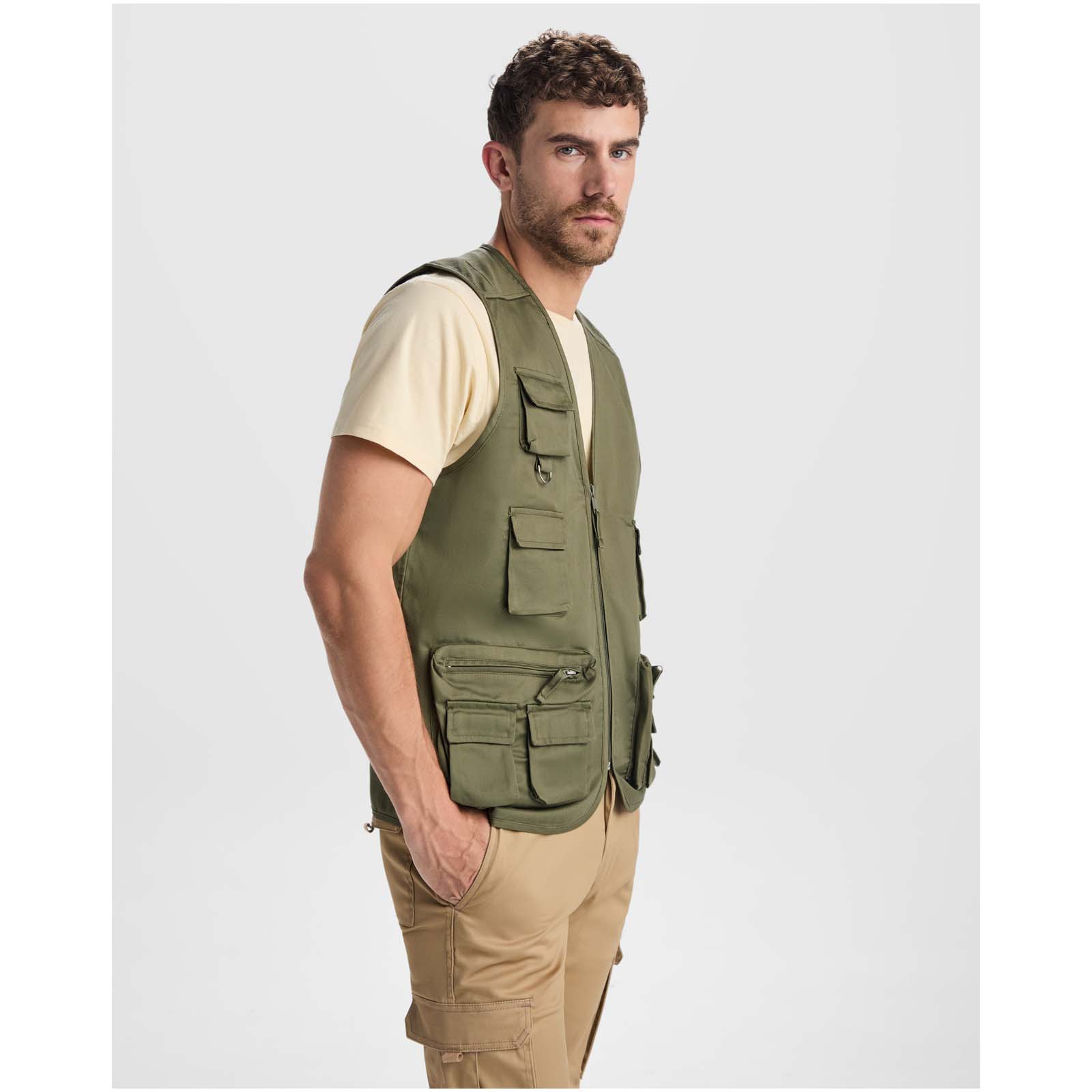 Venera 200 g/m2 v-neck multi-pocket workwear vest