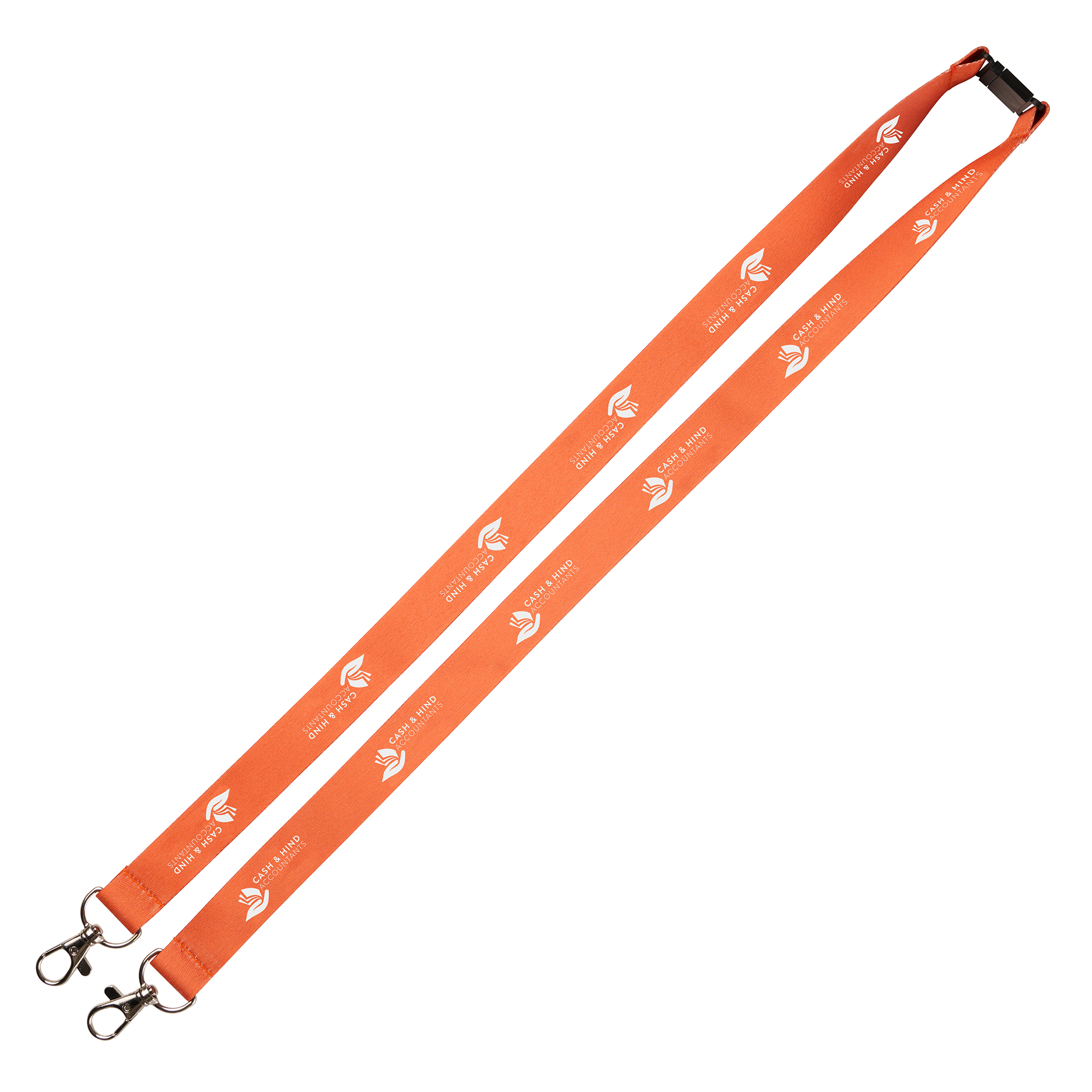 Made in Britain RPET Double Clip Lanyard