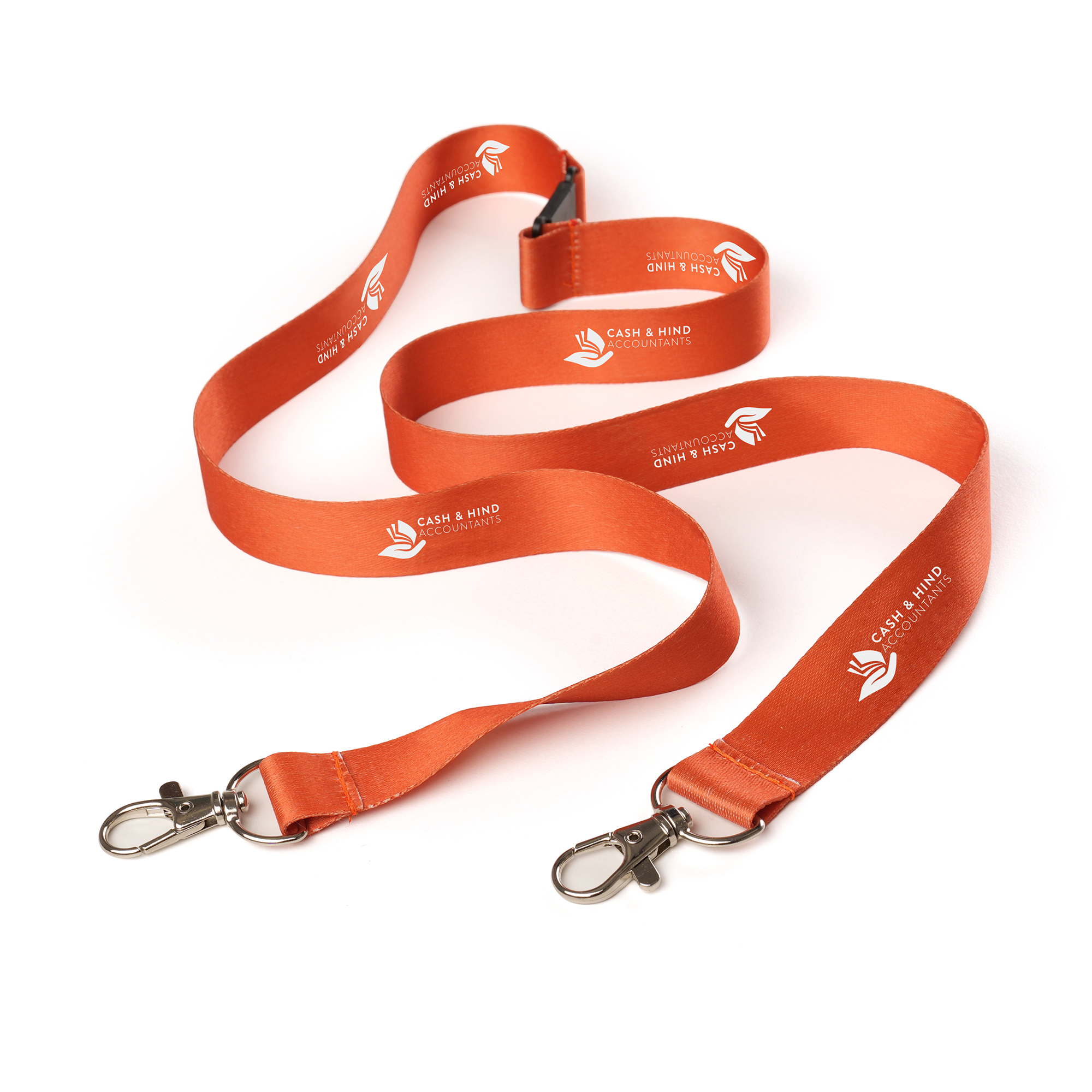 Made in Britain RPET Double Clip Lanyard