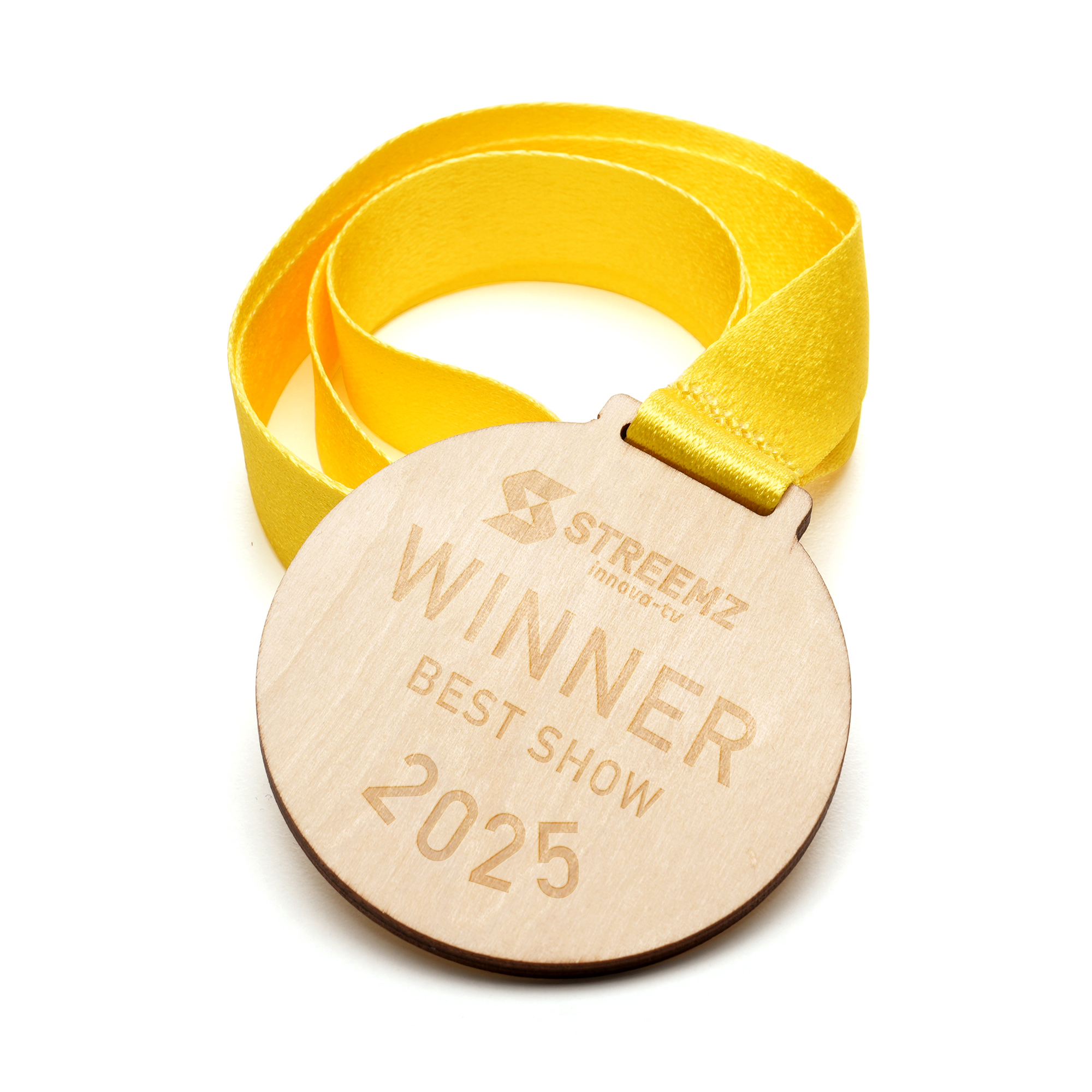 Made in Britain Circular Wooden Medal