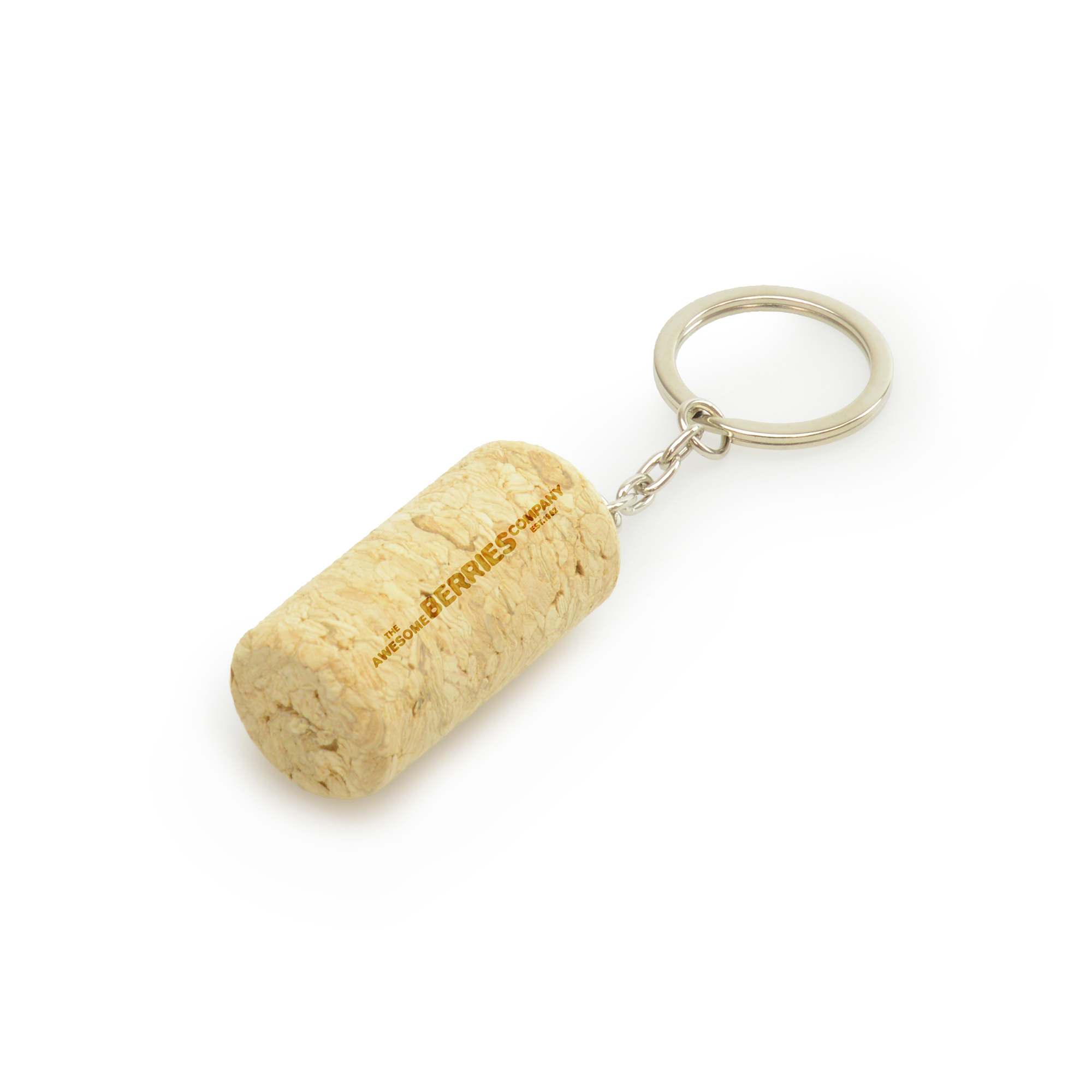 Cylinder Cork Keyring