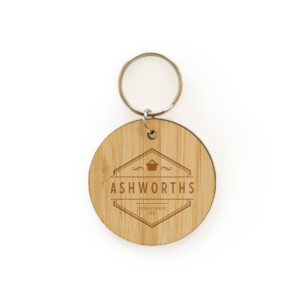 Circular Bamboo Keyring