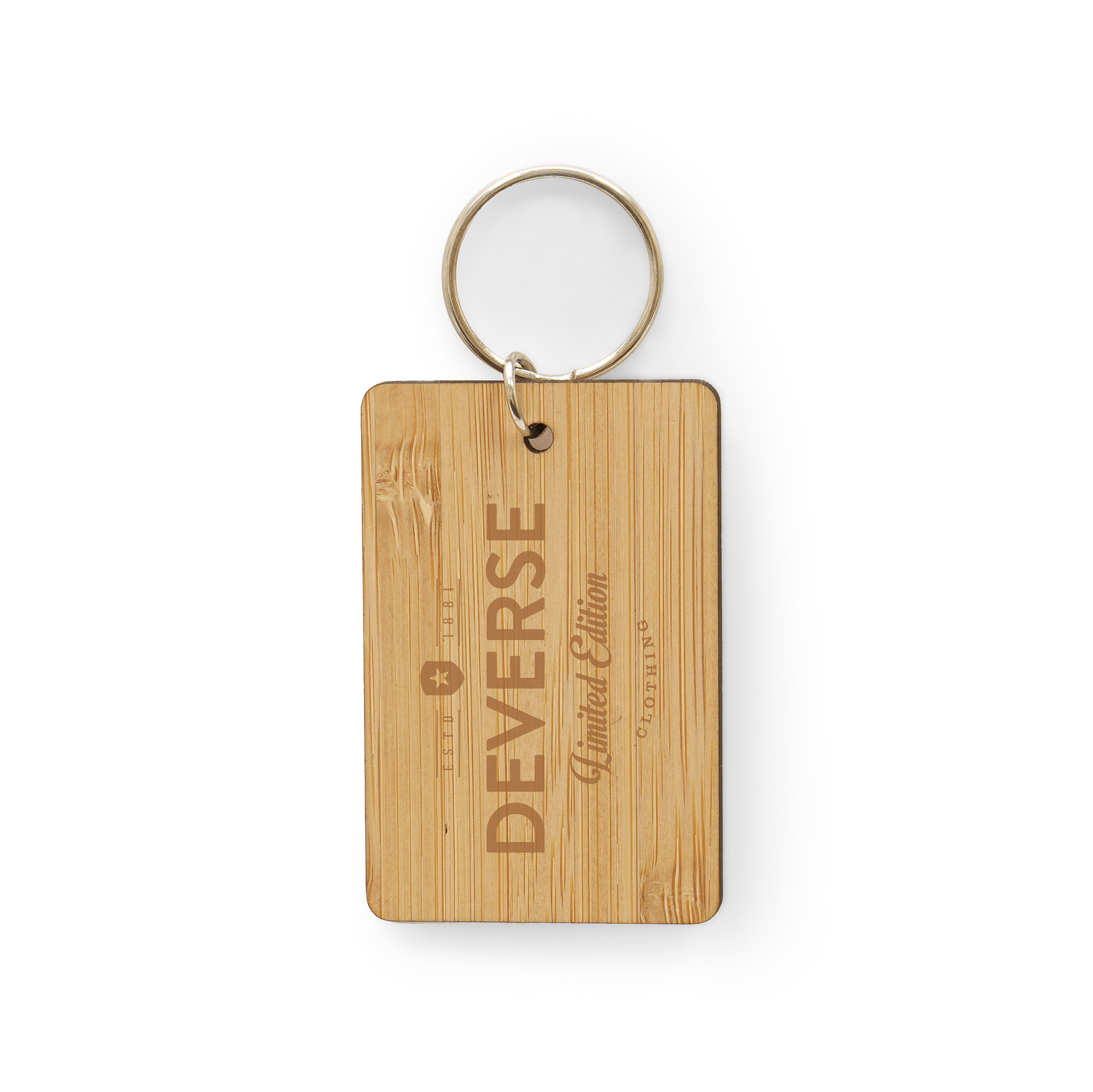 Rectangular Bamboo Keyring