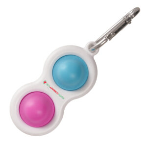 Seashell Fidget Popper with Carabiner Clip
