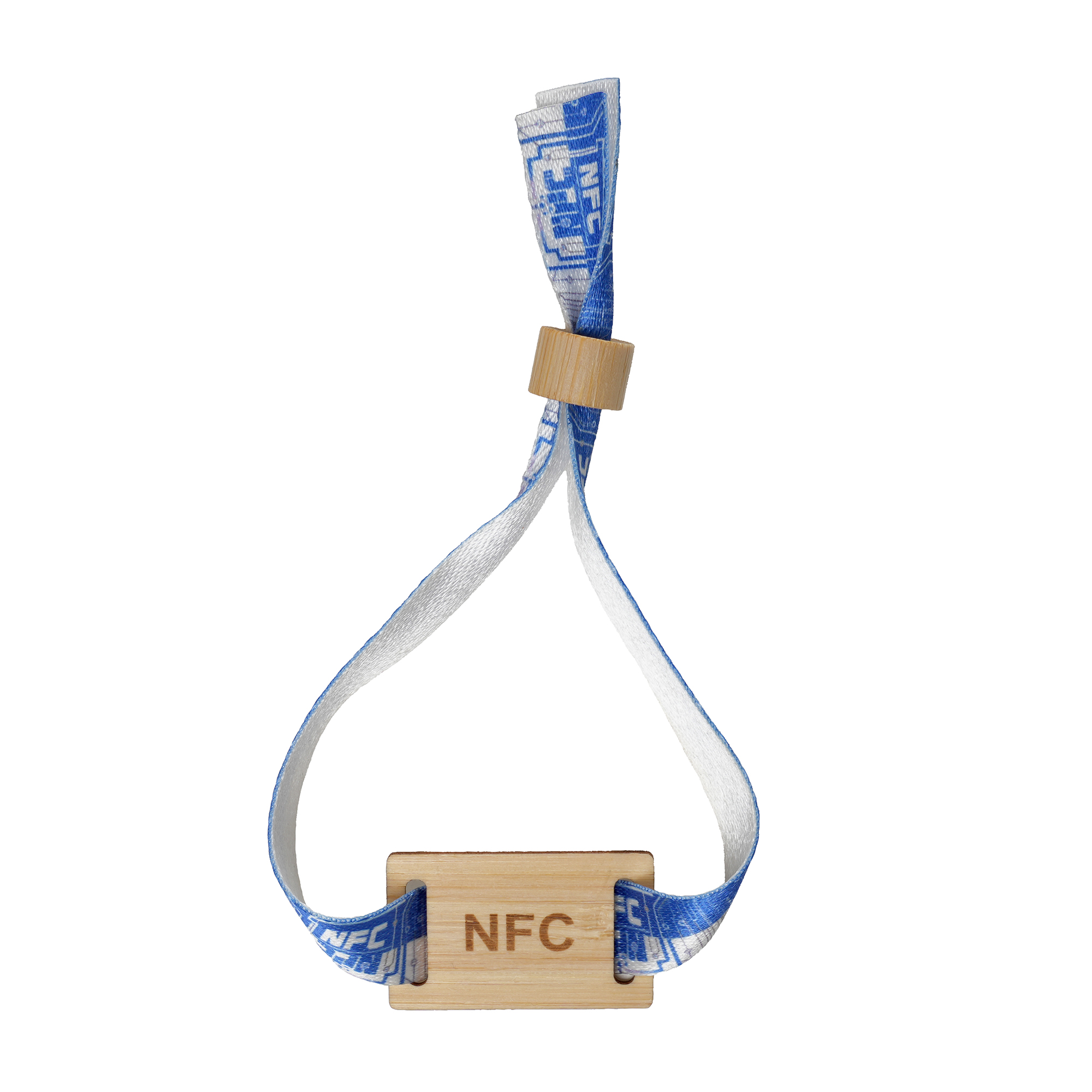 RPET Bamboo NFC Wristbands With Wooden Bead