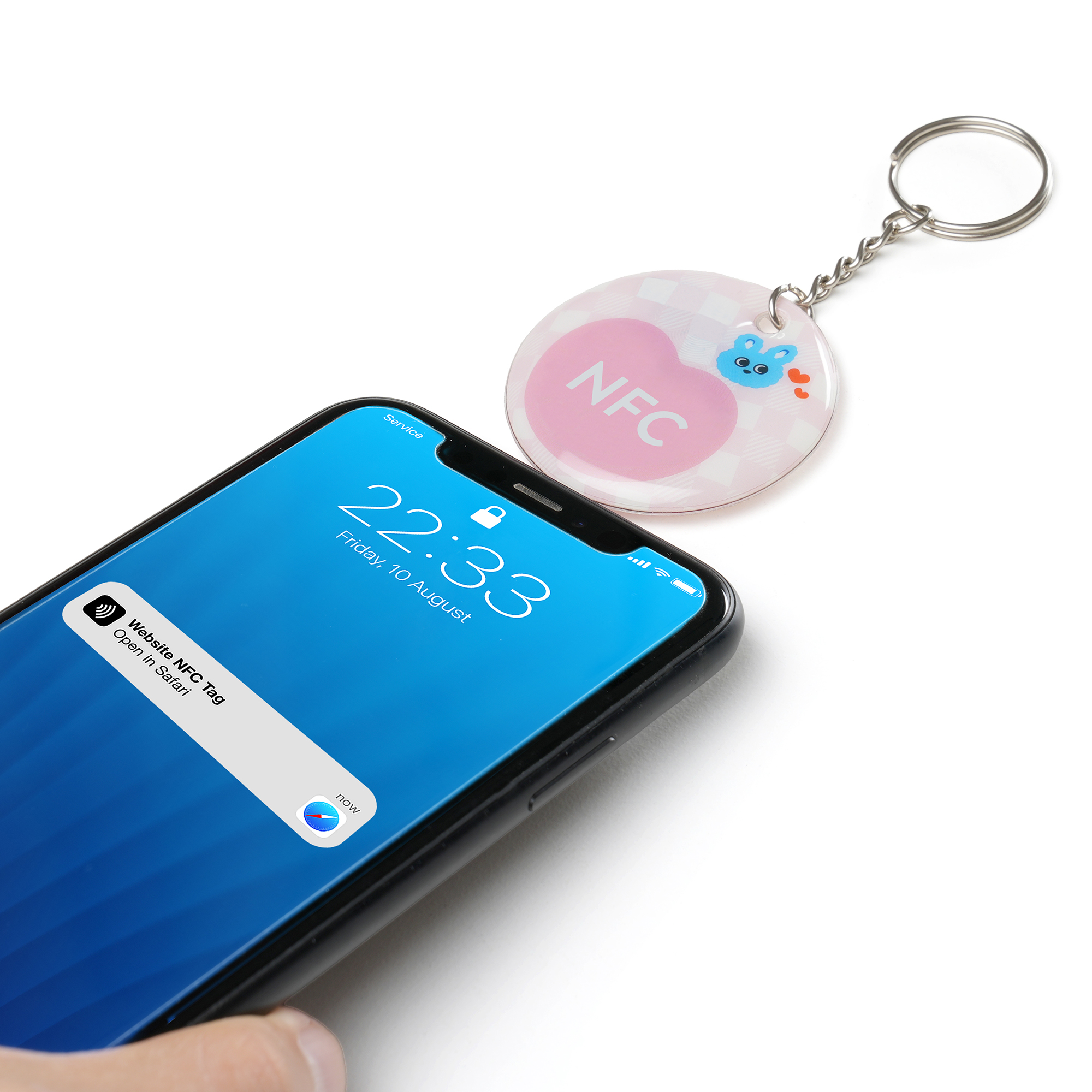 Rigid PVC NFC Keychain