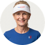 Total Branded employee Jill wearing a Hera sun visor.