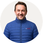 Total Branded employee David wearing the Finland Insulated Jacket