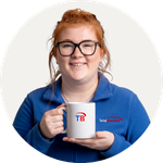 Total Branded employee Phoebe holding the Pic Ceramic Colour Sublimation Mug