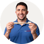 Total Branded Managing Director Kyle holding the Bamboo Toothbrush