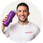 Total Branded Managing Director Kyle holding the Britannia 750ml Sports Bottle