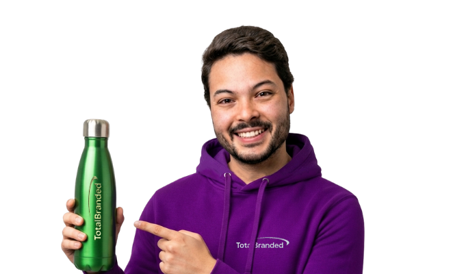 Total Branded Managing Director Marcelo holding the Ashford Plus 500ml Bottle