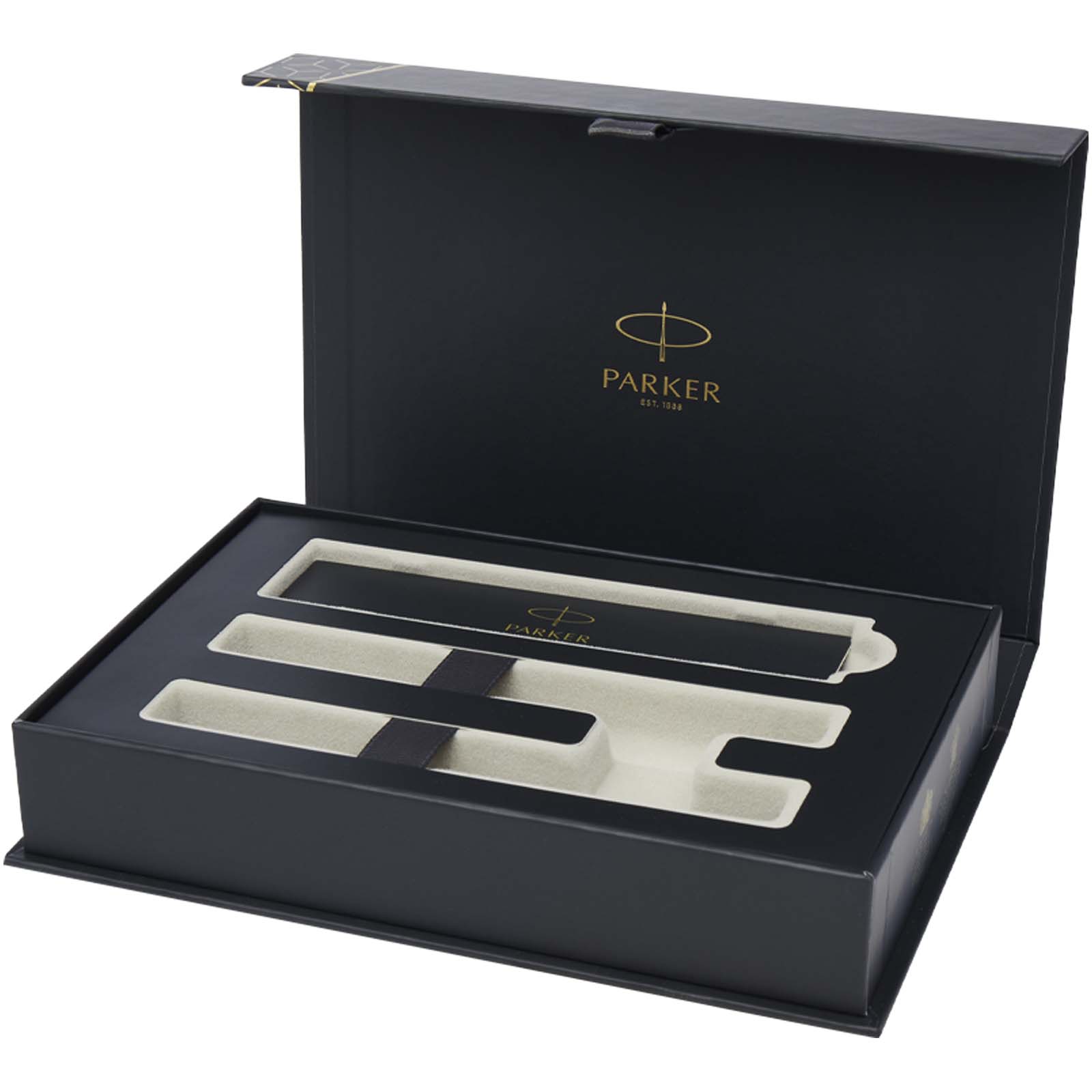 Parker IM Essentials rollerball and ballpoint pen set – black